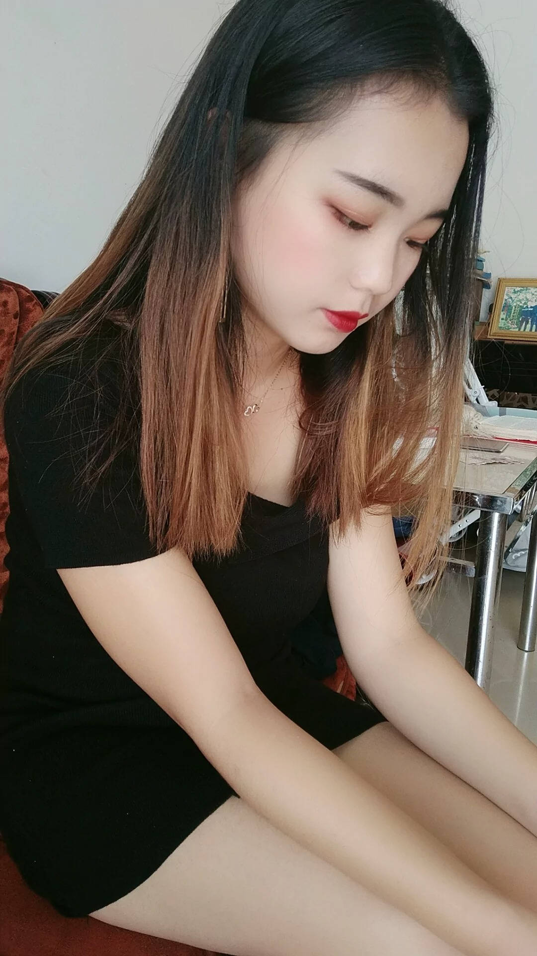 长筒黑丝袜美腿包臀裙SN14