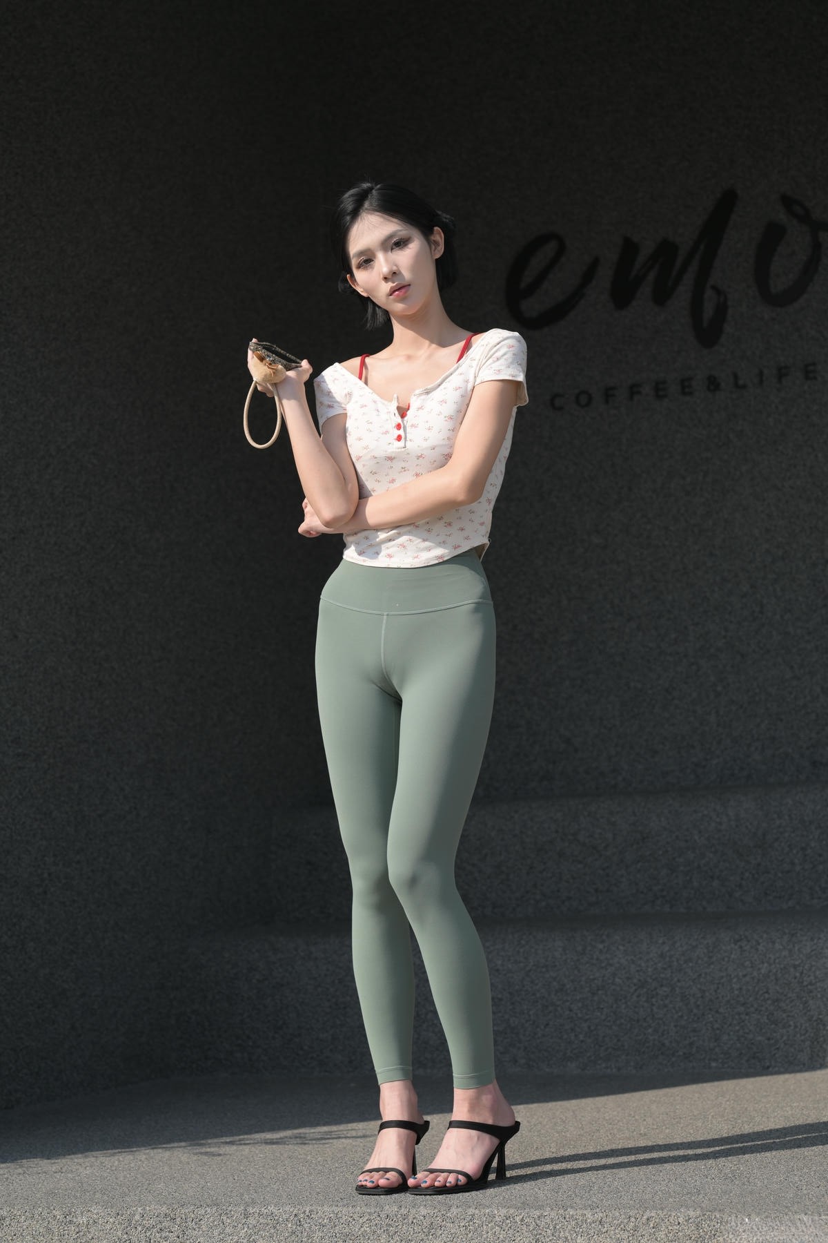 蓝色紧身裤模特展示 1027P [20GB]​