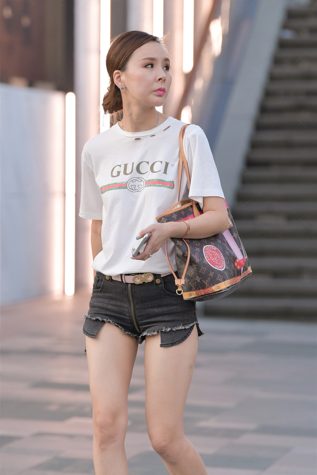 黑色小热裤美女(15P)