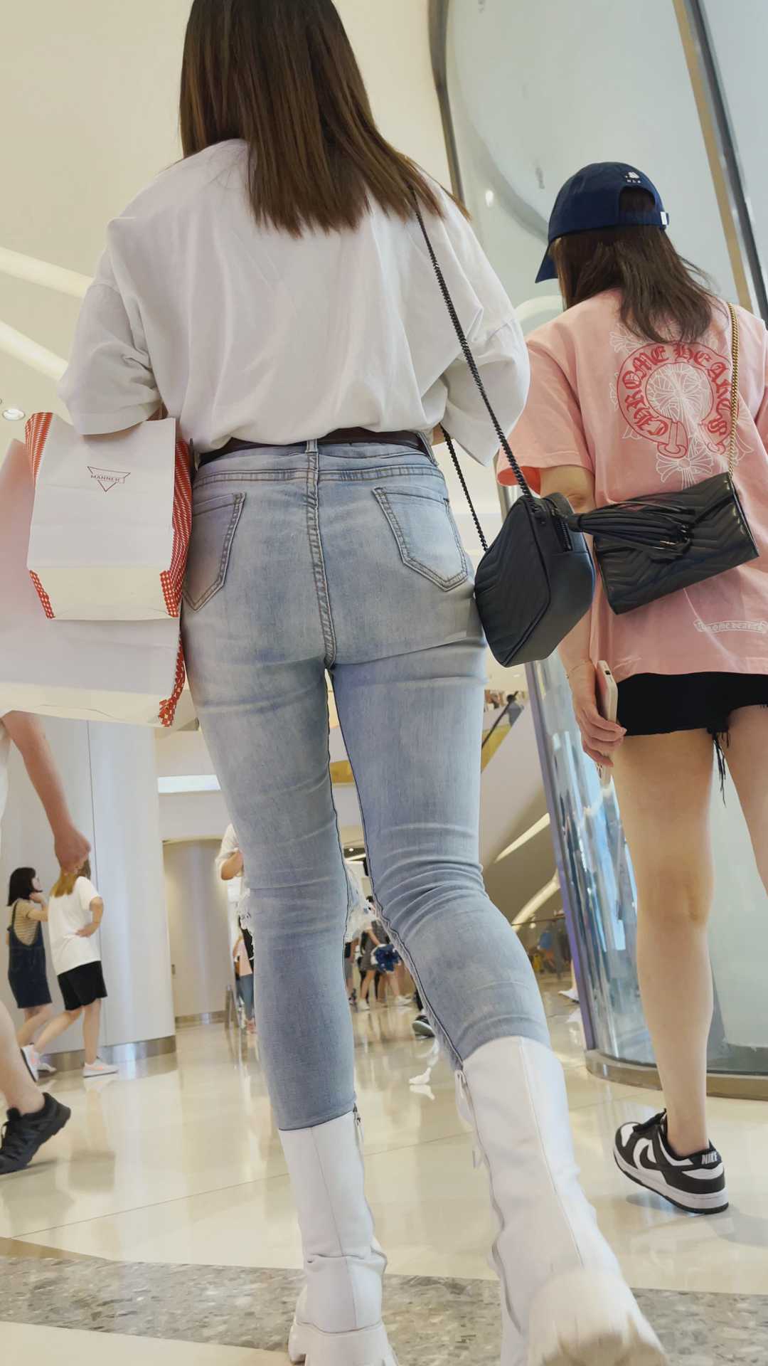 商场紧身灰牛仔紧臀紧三角【积分245】