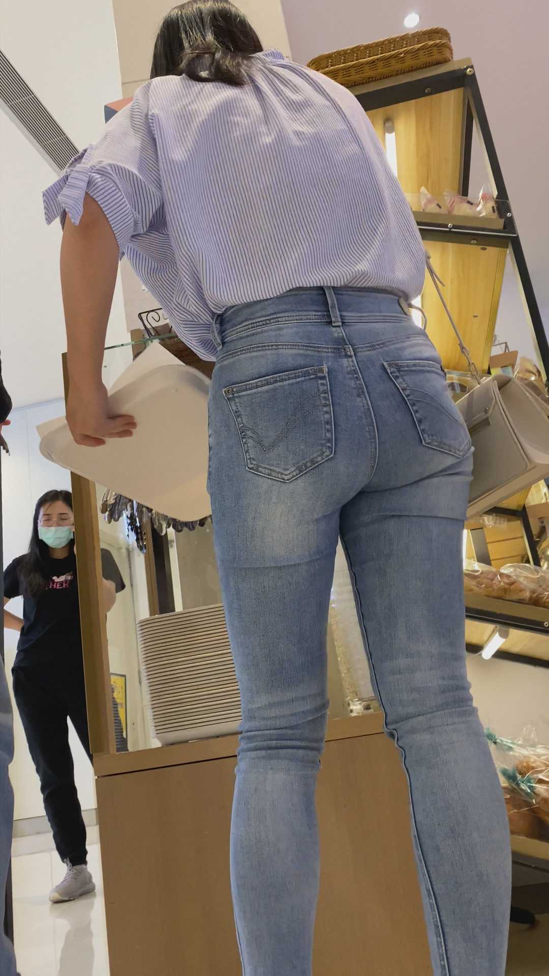 【积分369】中秋献礼饱满灰牛仔丰臀美女