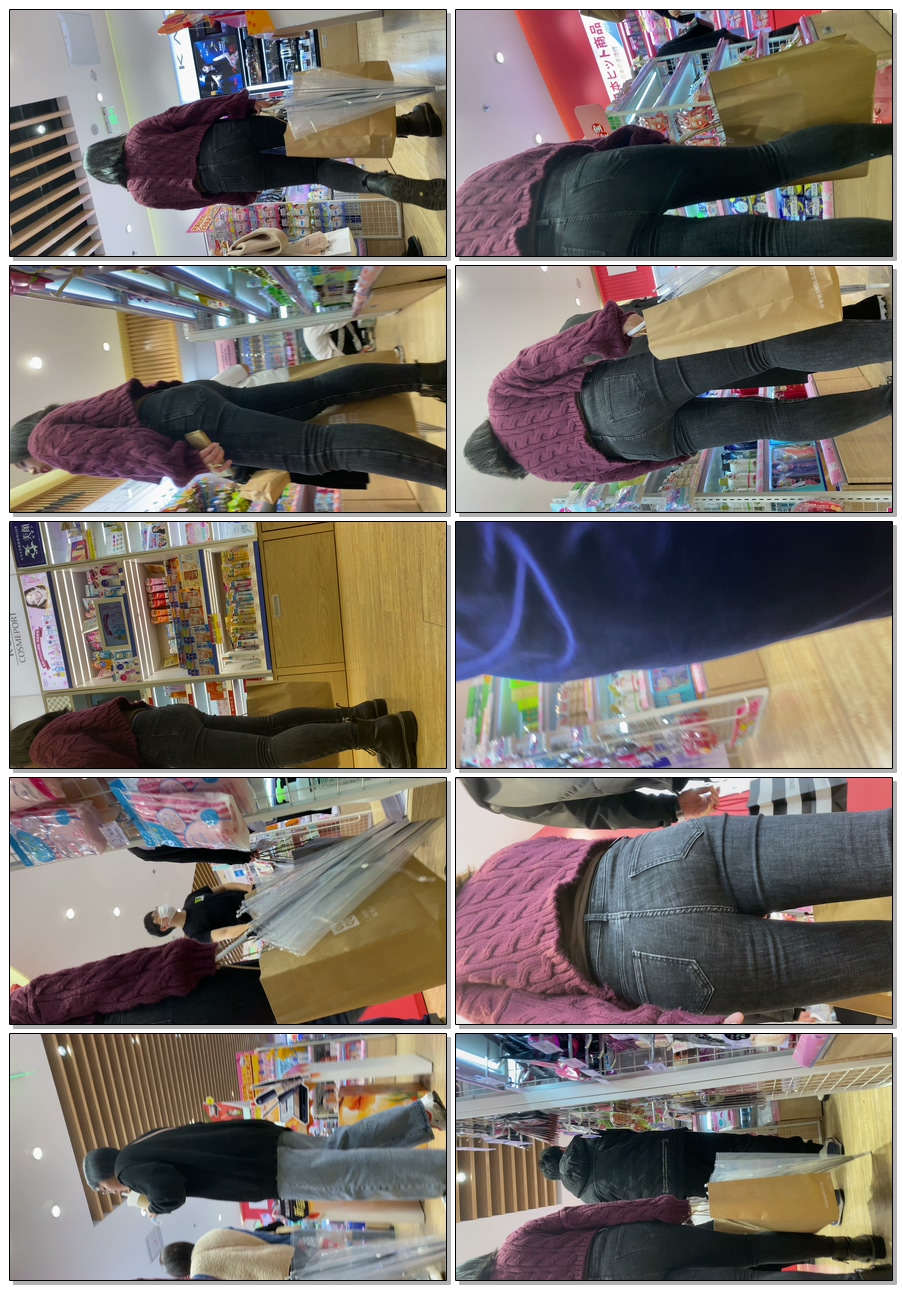 【积分139】紧身灰牛仔饱满美臀小妹