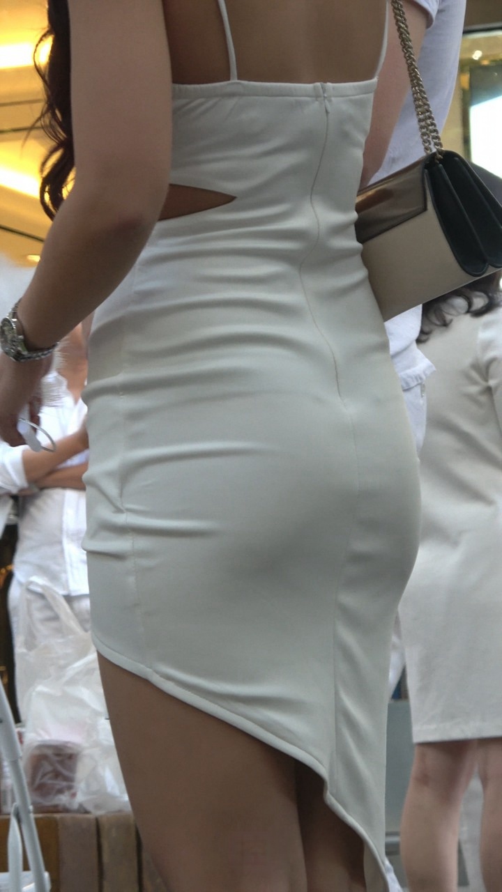 4K-性感白色紧身裙街拍美女合集 [1.92G]