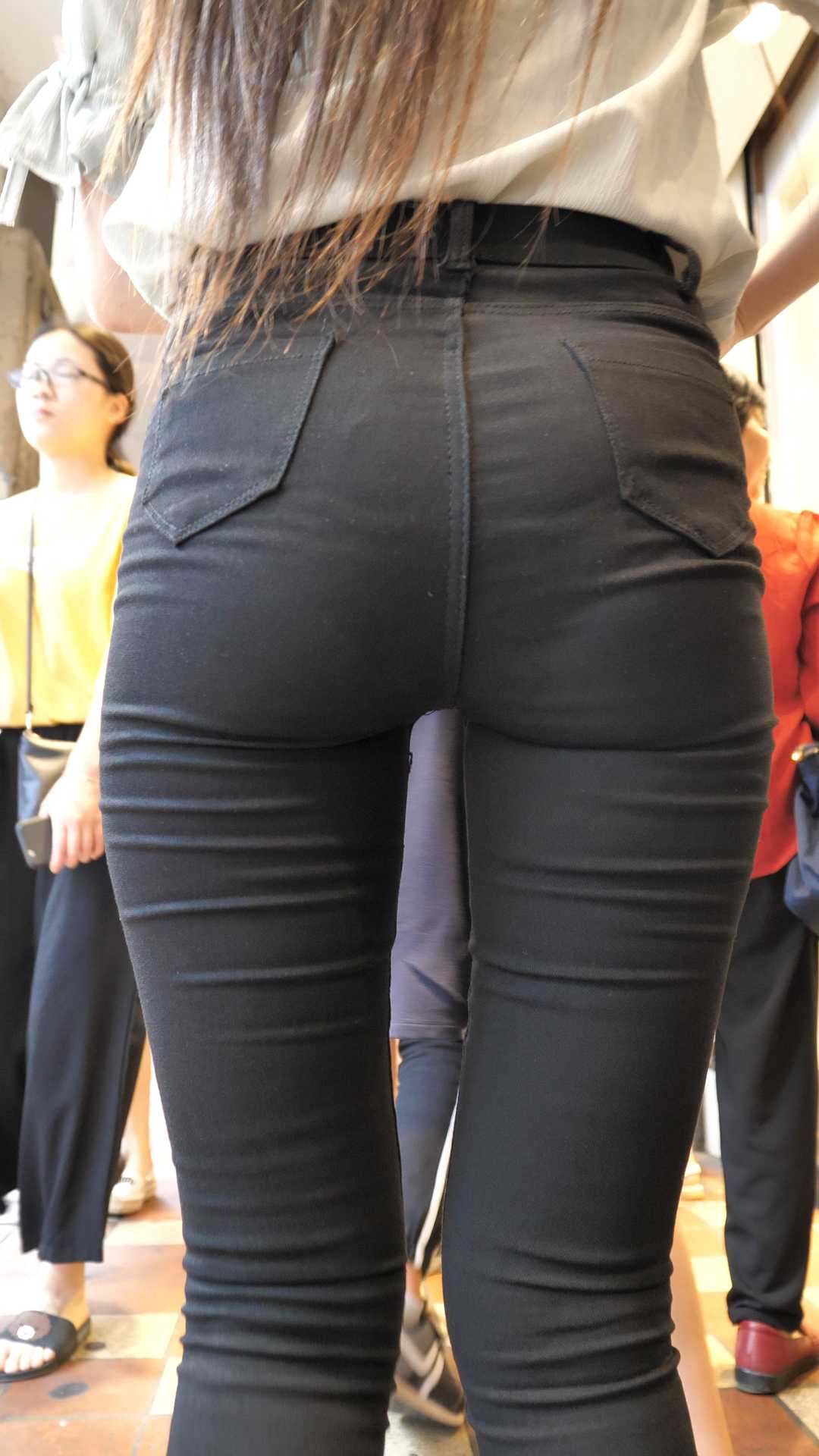 高跟西裤翘臀OL美女