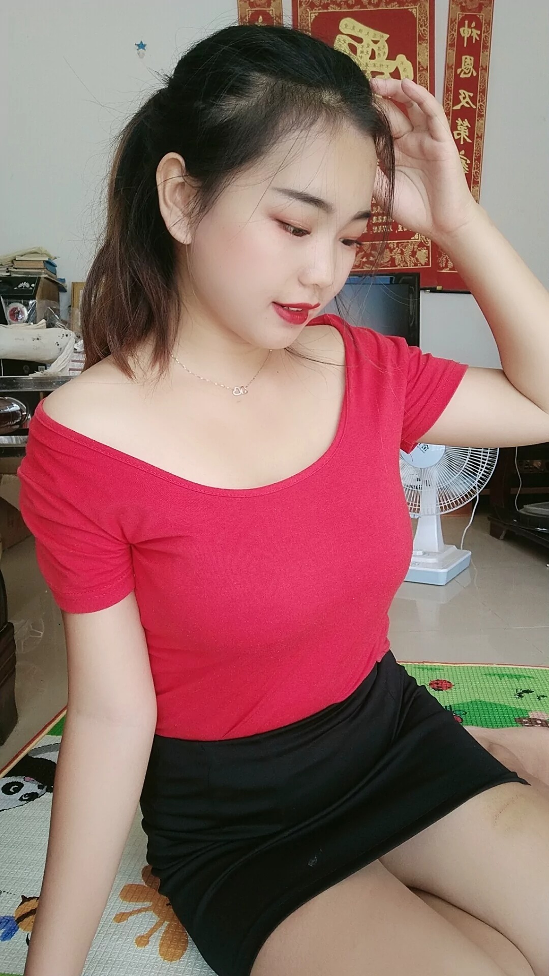 阿涛黑色包臀裙SN23