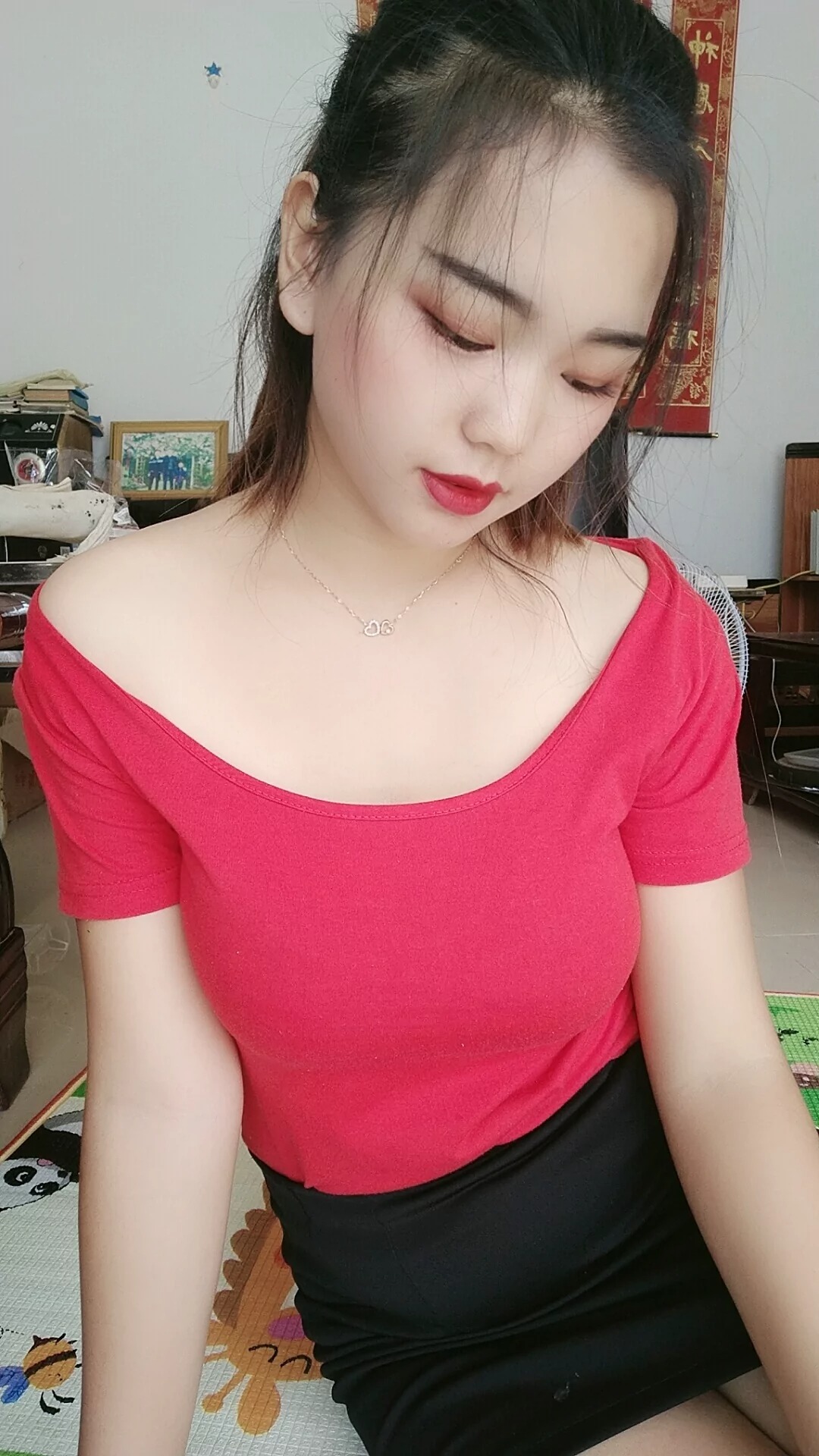 阿涛黑色包臀裙SN23