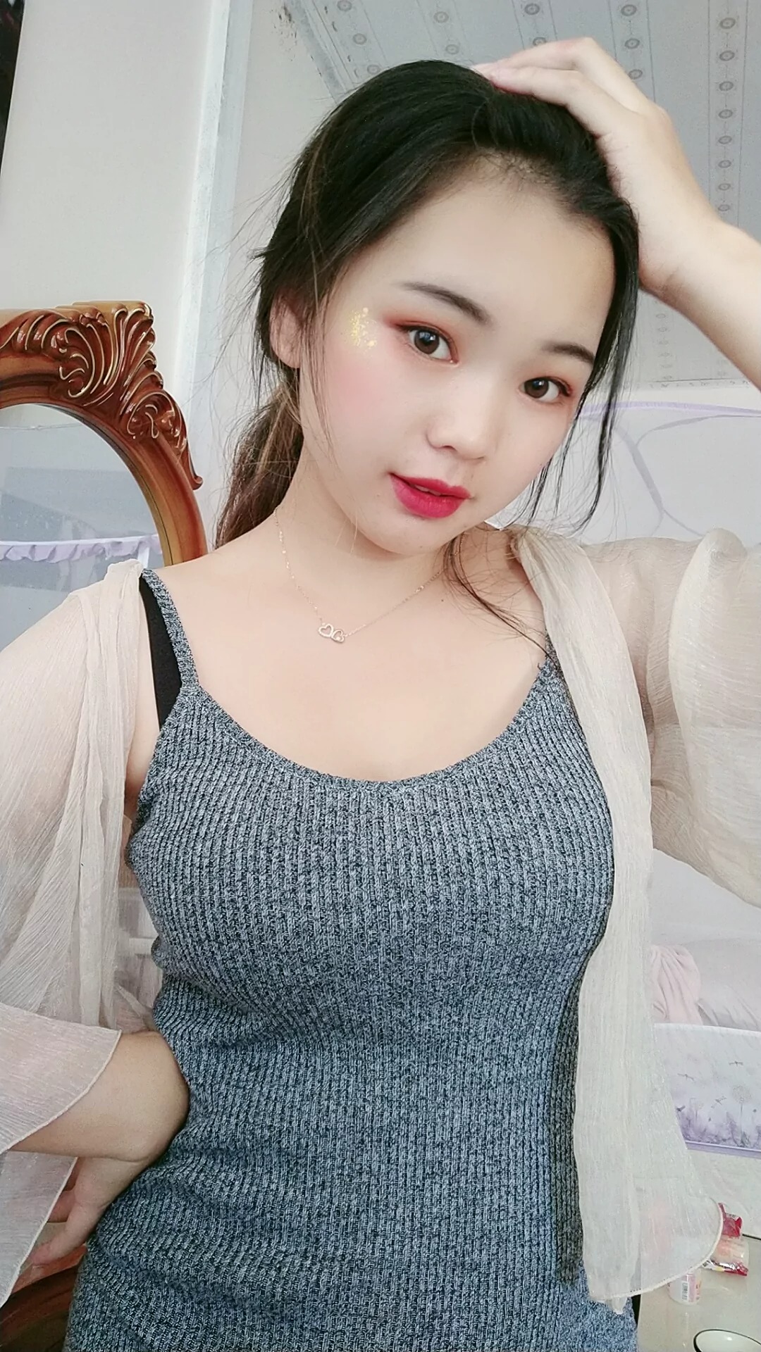 阿桃灰色紧身包臀裙SN31
