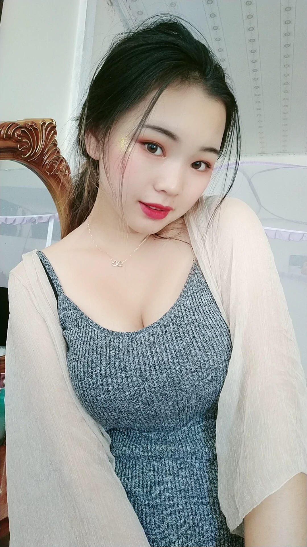 阿桃灰色紧身包臀裙SN31