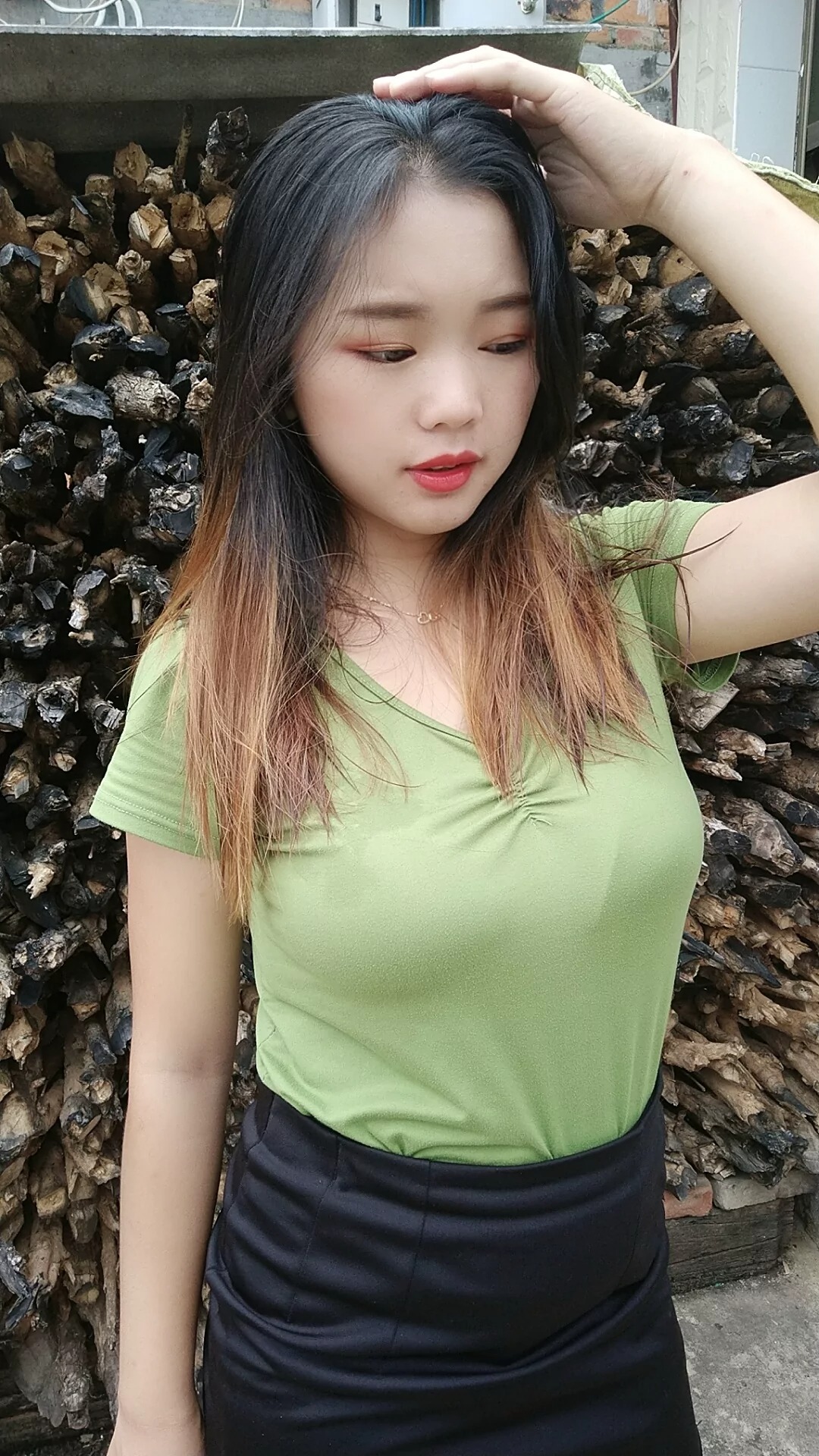 阿桃黑色包臀裙SN35