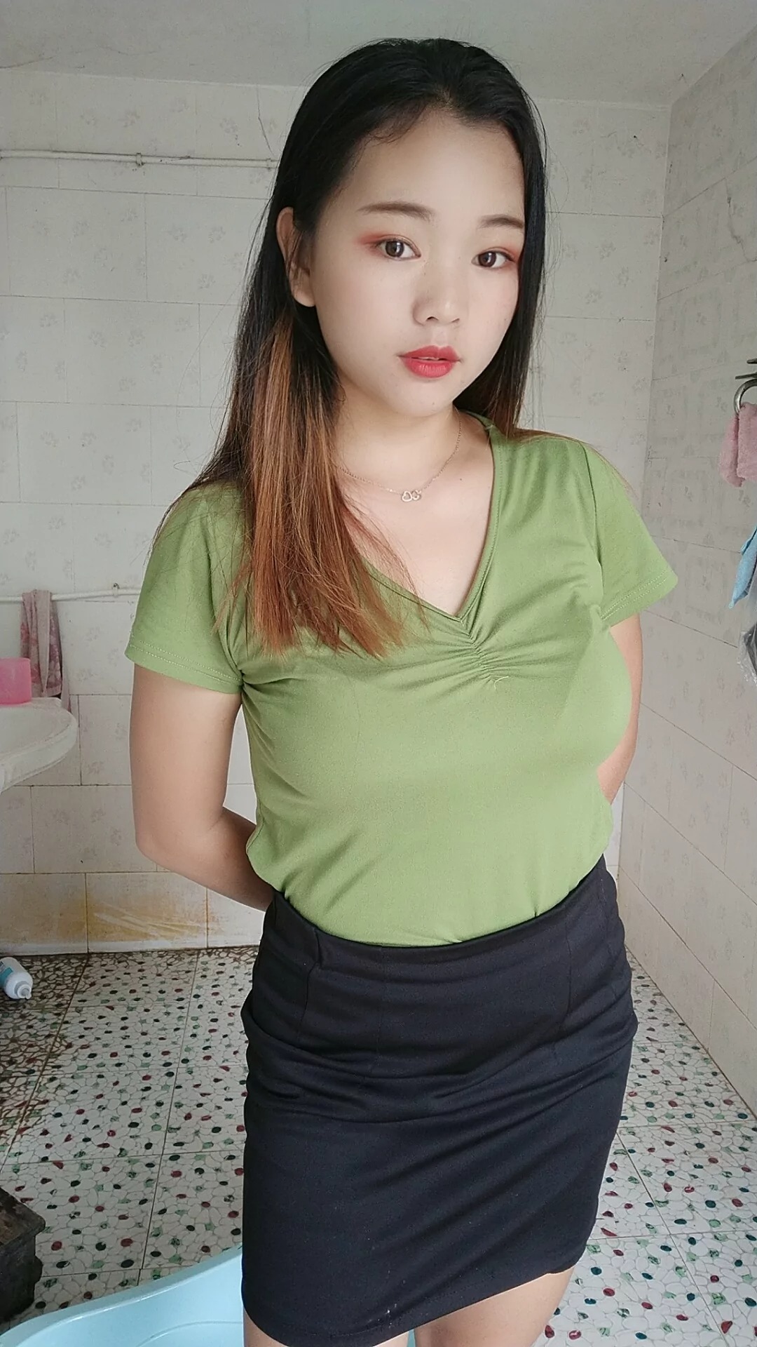 阿桃黑色包臀裙SN35