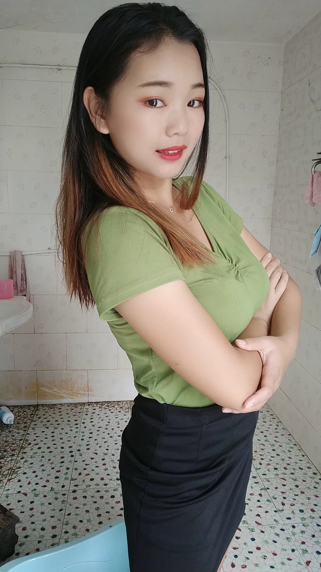 阿桃黑色包臀裙SN35