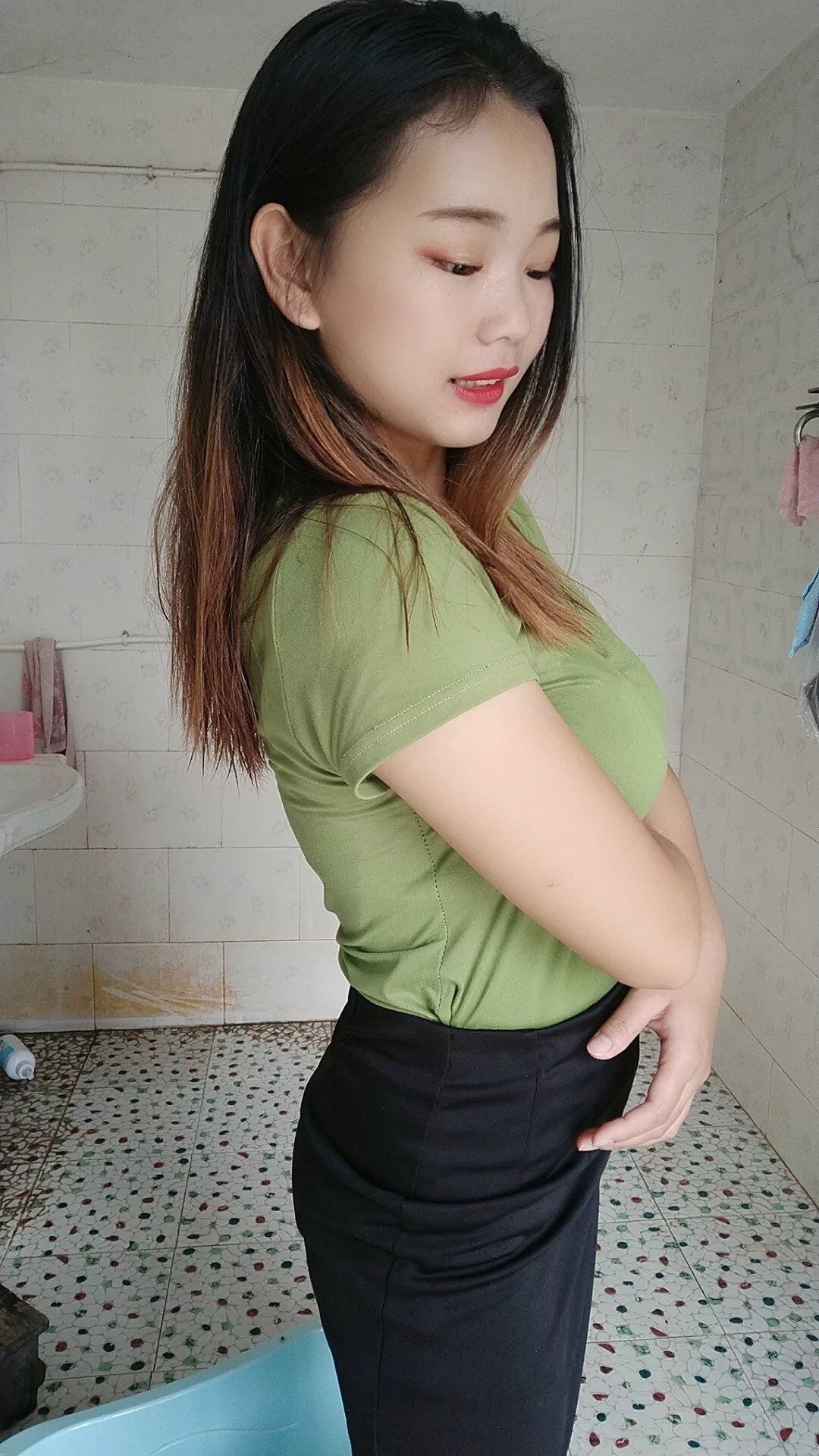 阿桃黑色包臀裙SN35