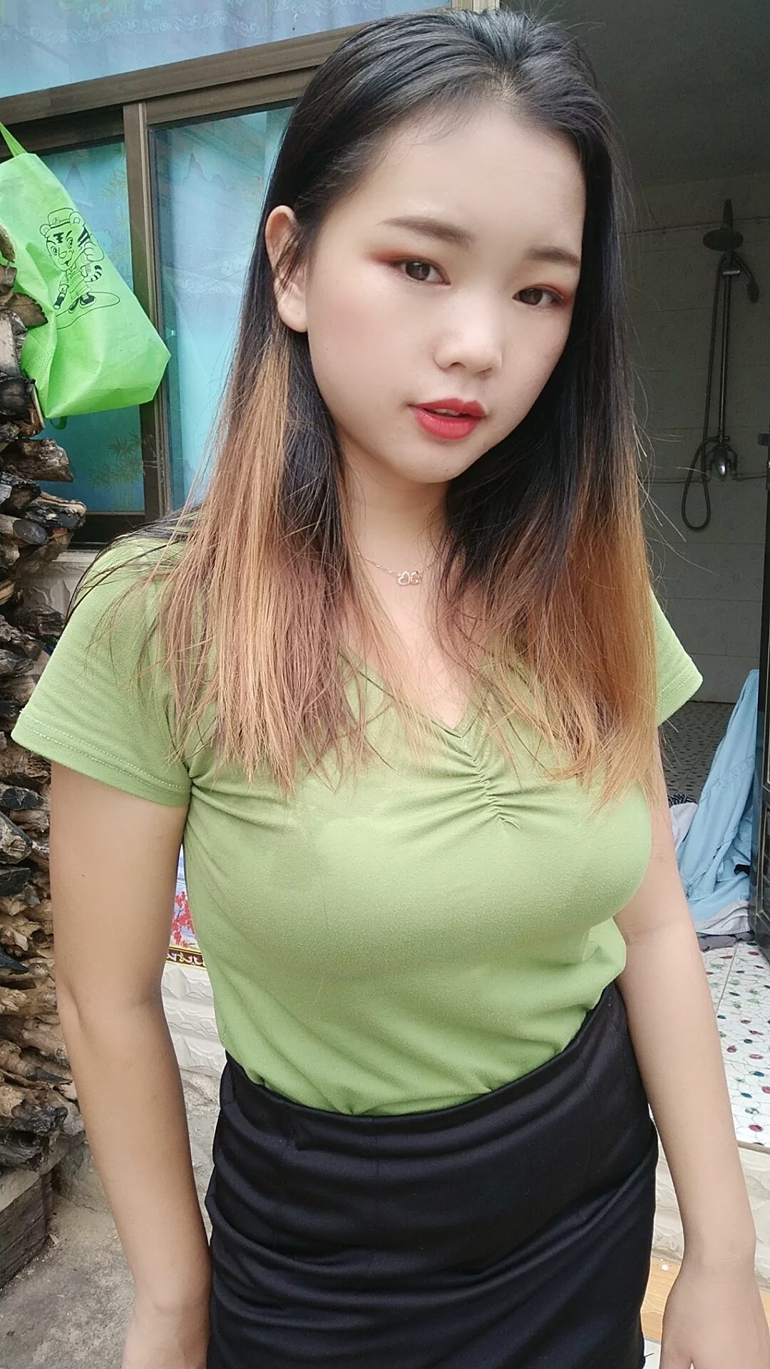 阿桃黑色包臀裙SN35