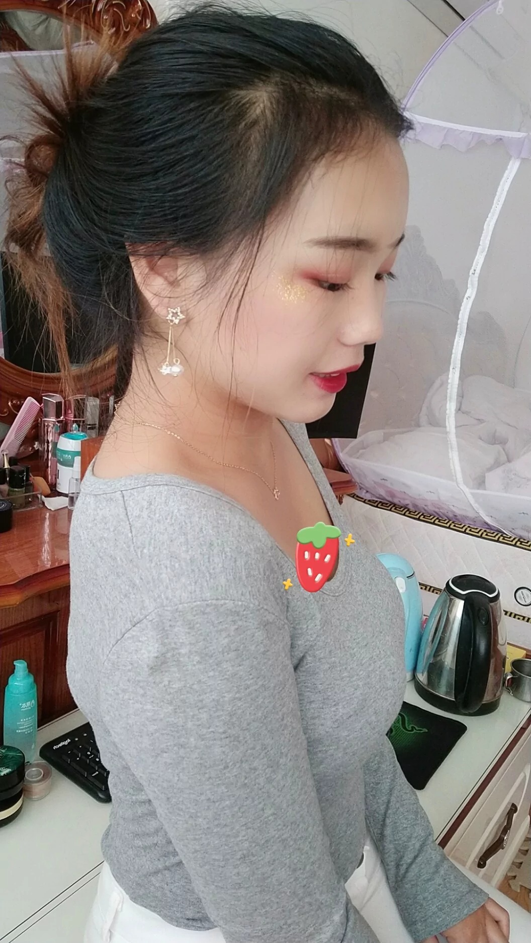 阿桃紧身白裤SN37