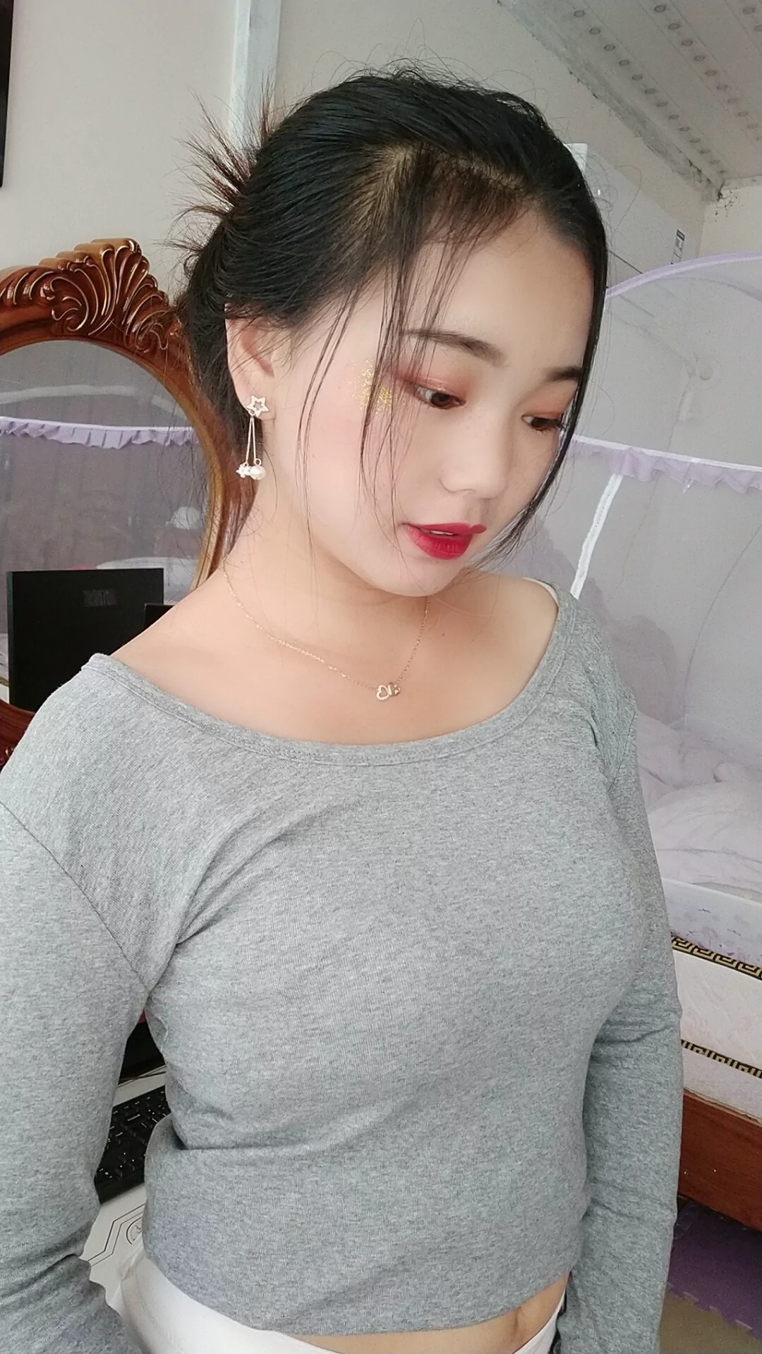 阿桃紧身白裤SN37