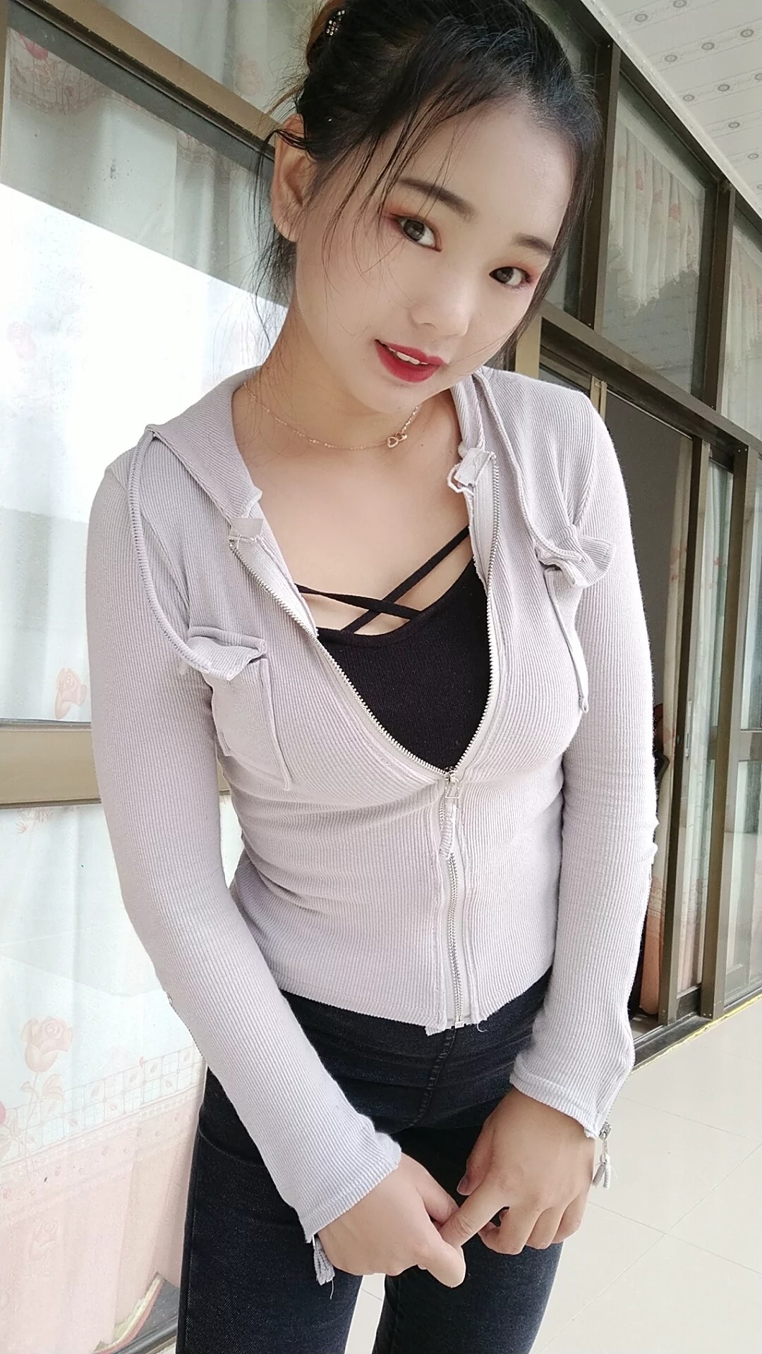 阿桃黑色紧身裤SN38