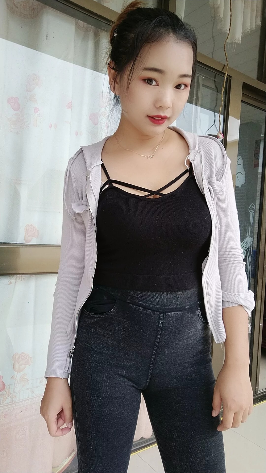 阿桃黑色紧身裤SN38