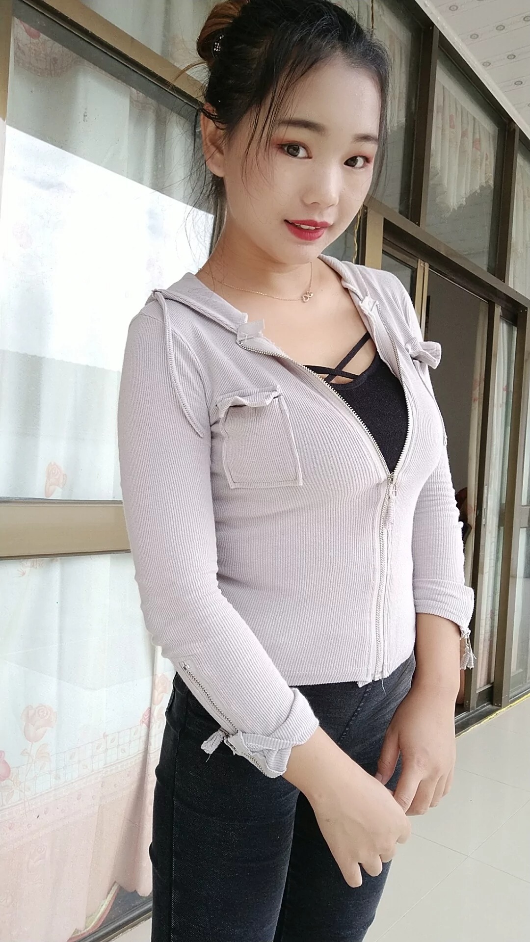 阿桃黑色紧身裤SN38