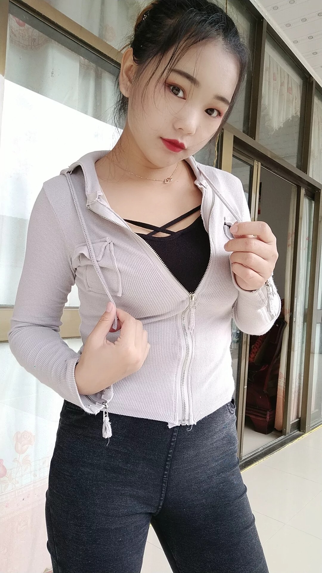阿桃黑色紧身裤SN38
