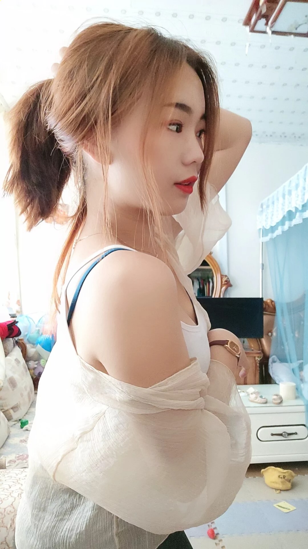 阿桃黑色紧身裤SN42