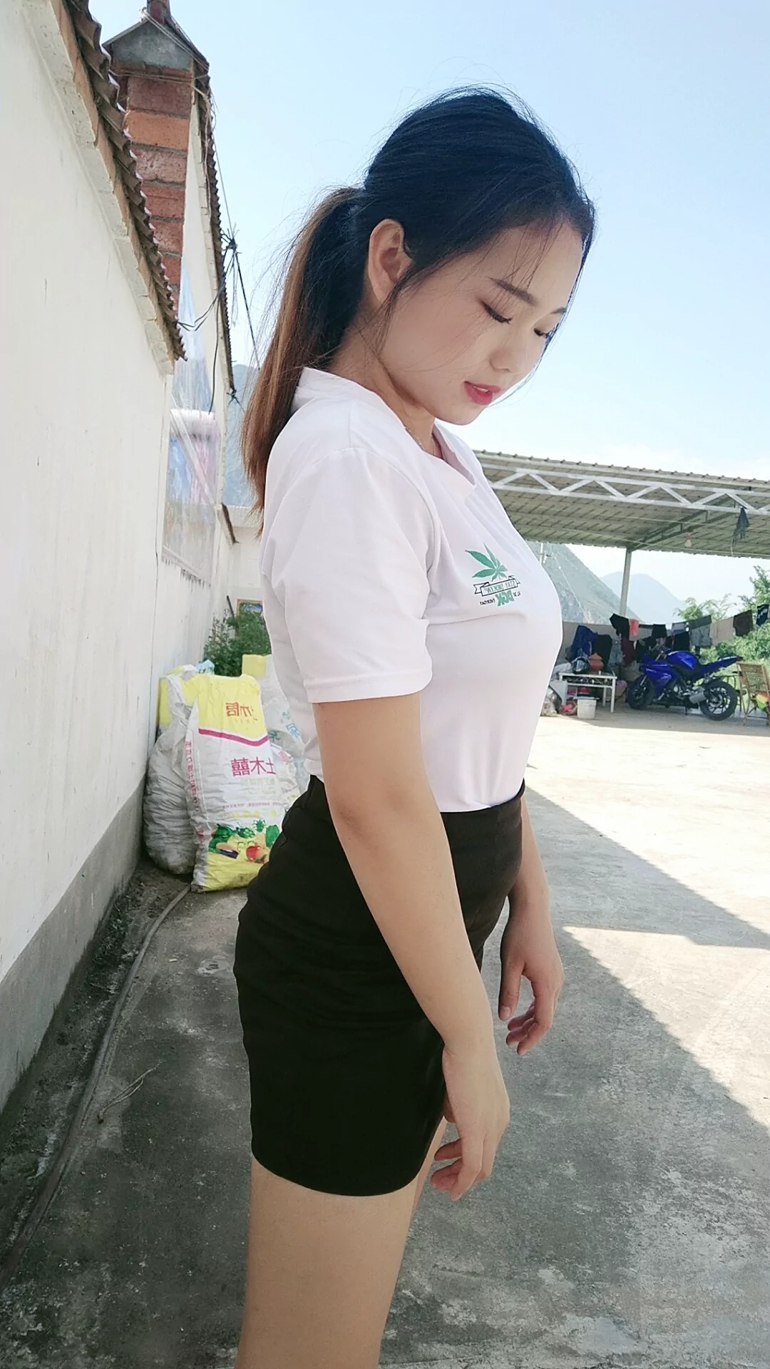 阿桃黑丝紧身包臀裙SN56