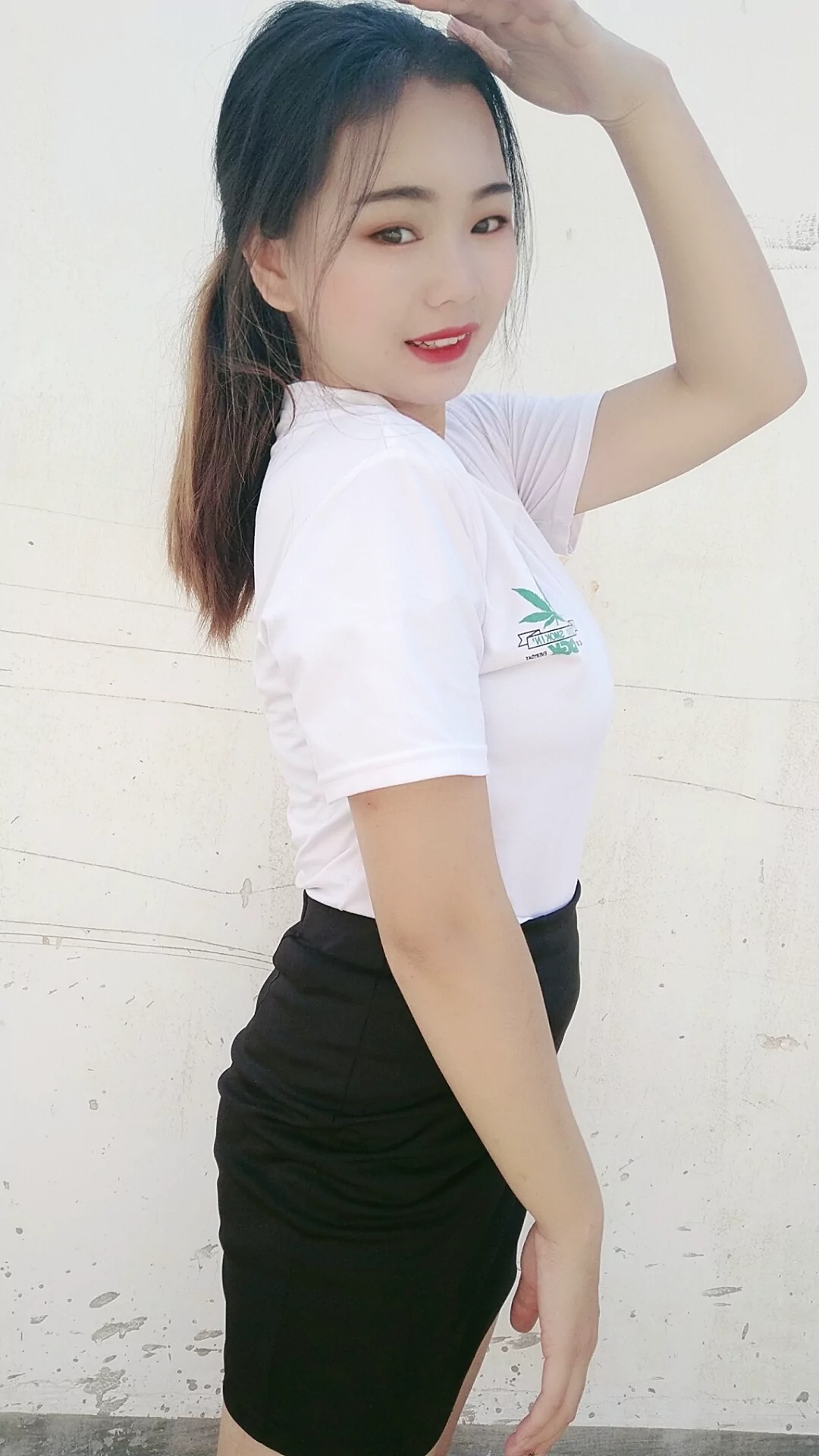 阿桃黑丝紧身包臀裙SN56