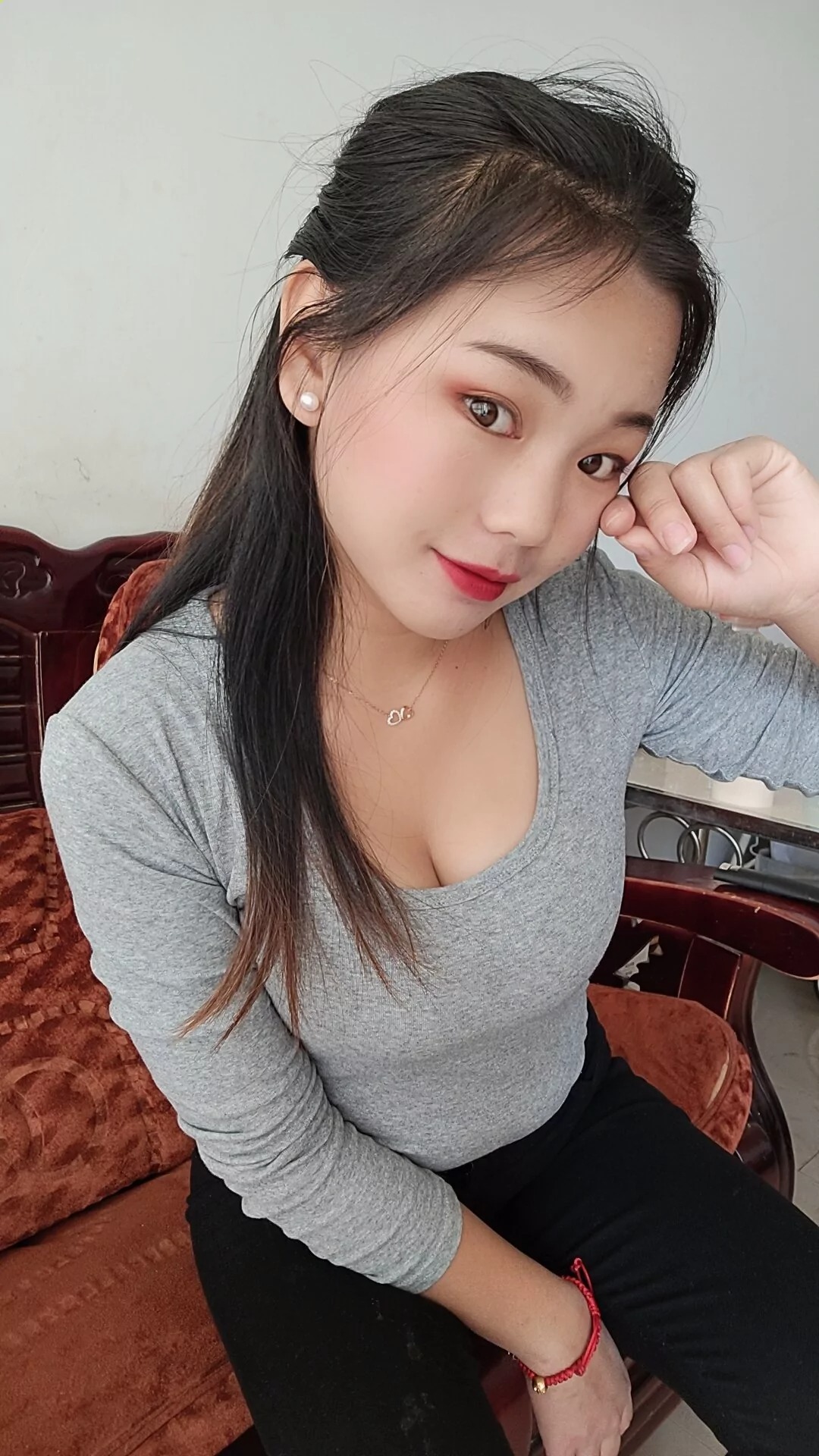 阿桃黑色高弹紧身裤SN63