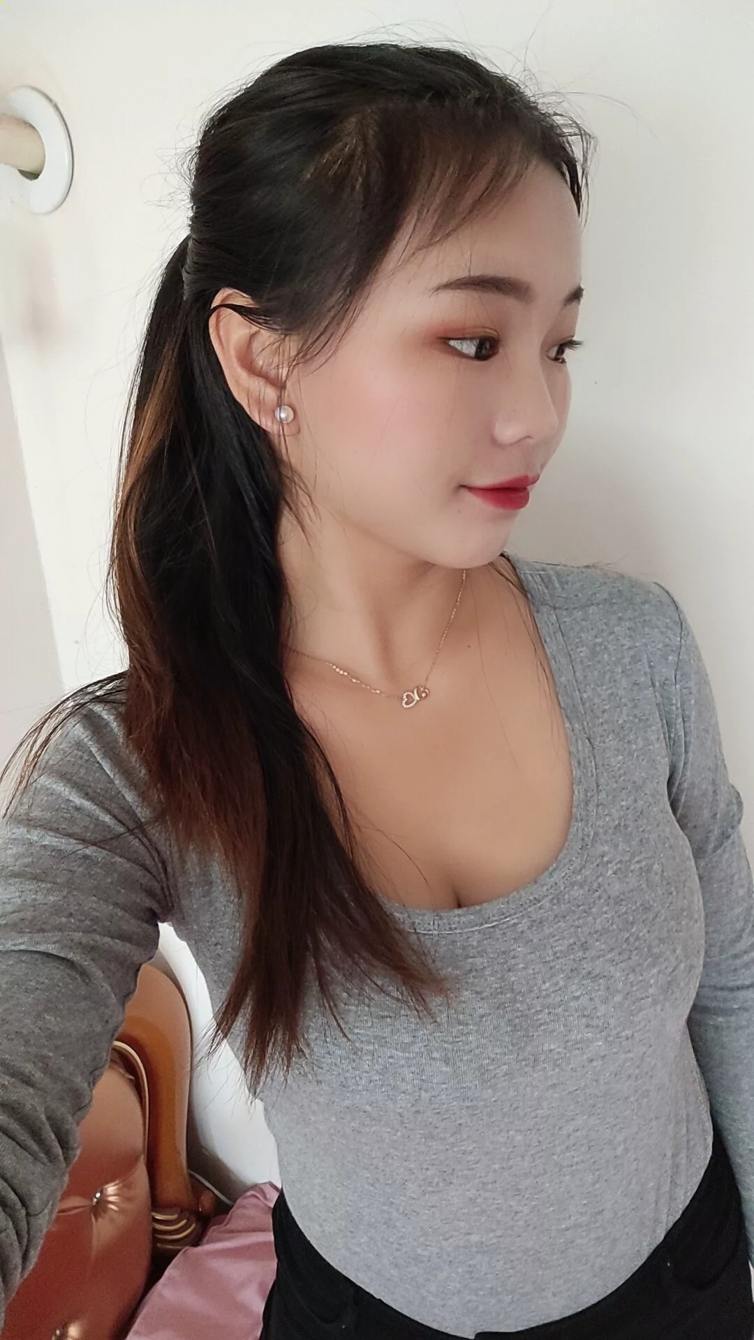 阿桃黑色高弹紧身裤SN63