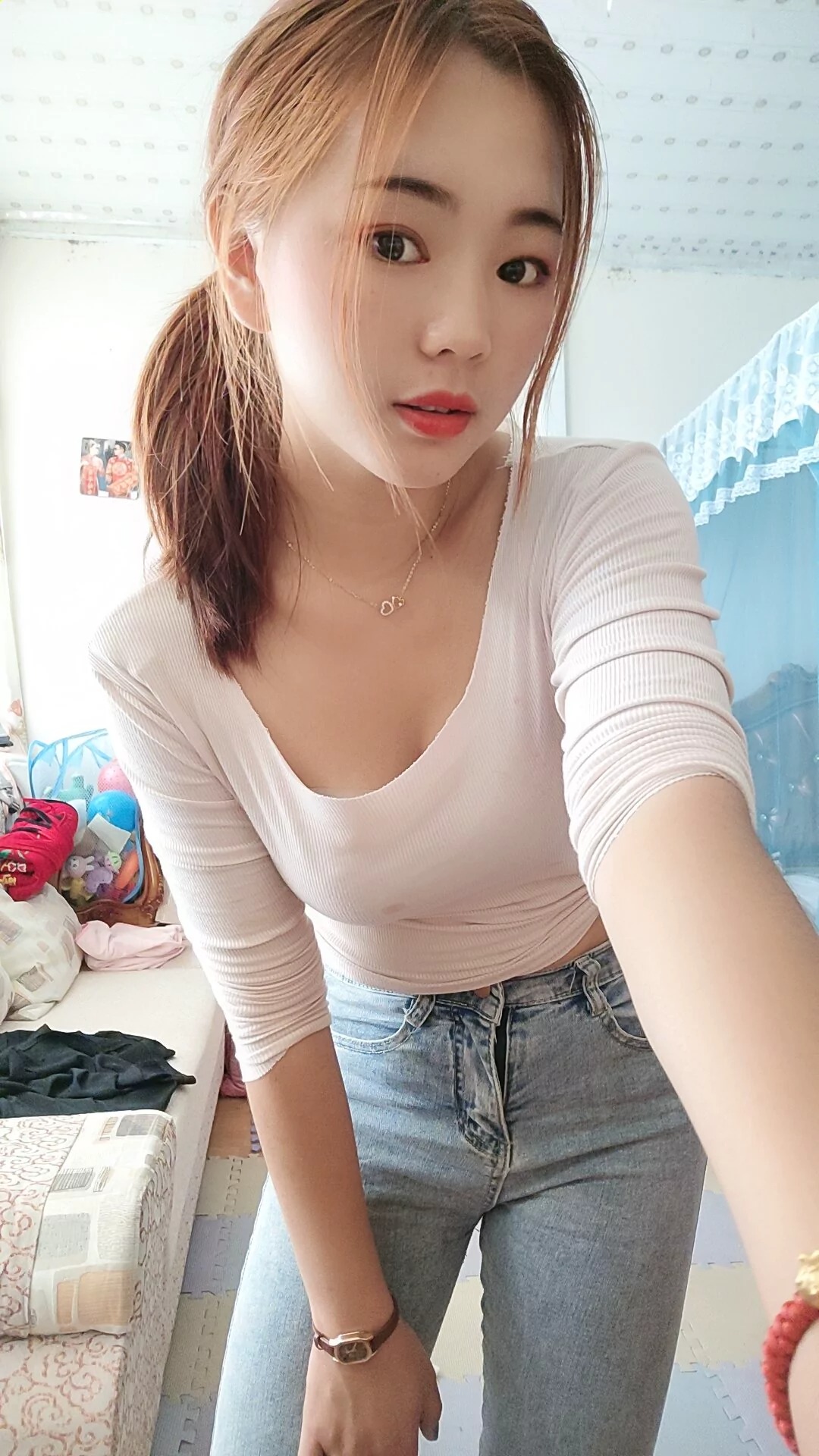阿桃紧身牛仔裤SN72