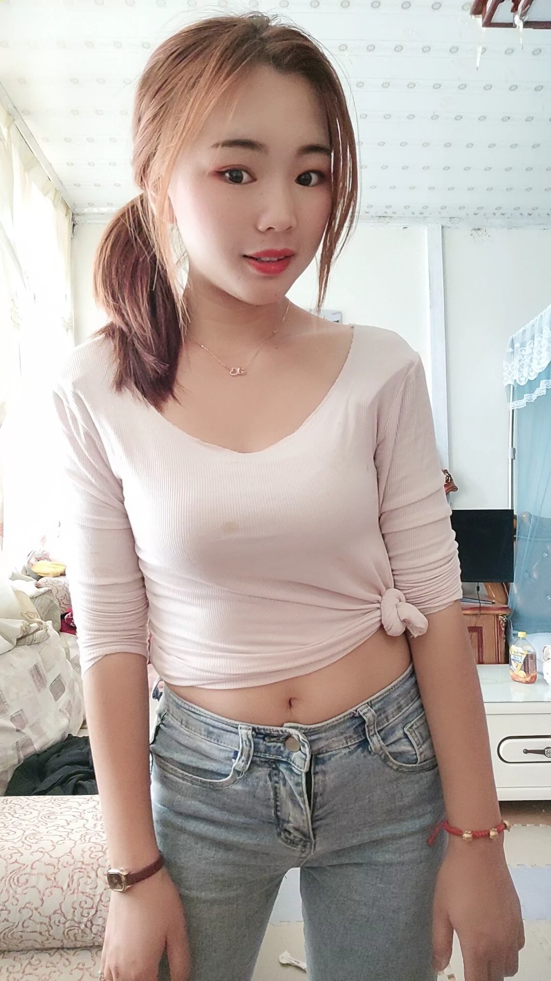 阿桃紧身牛仔裤SN72