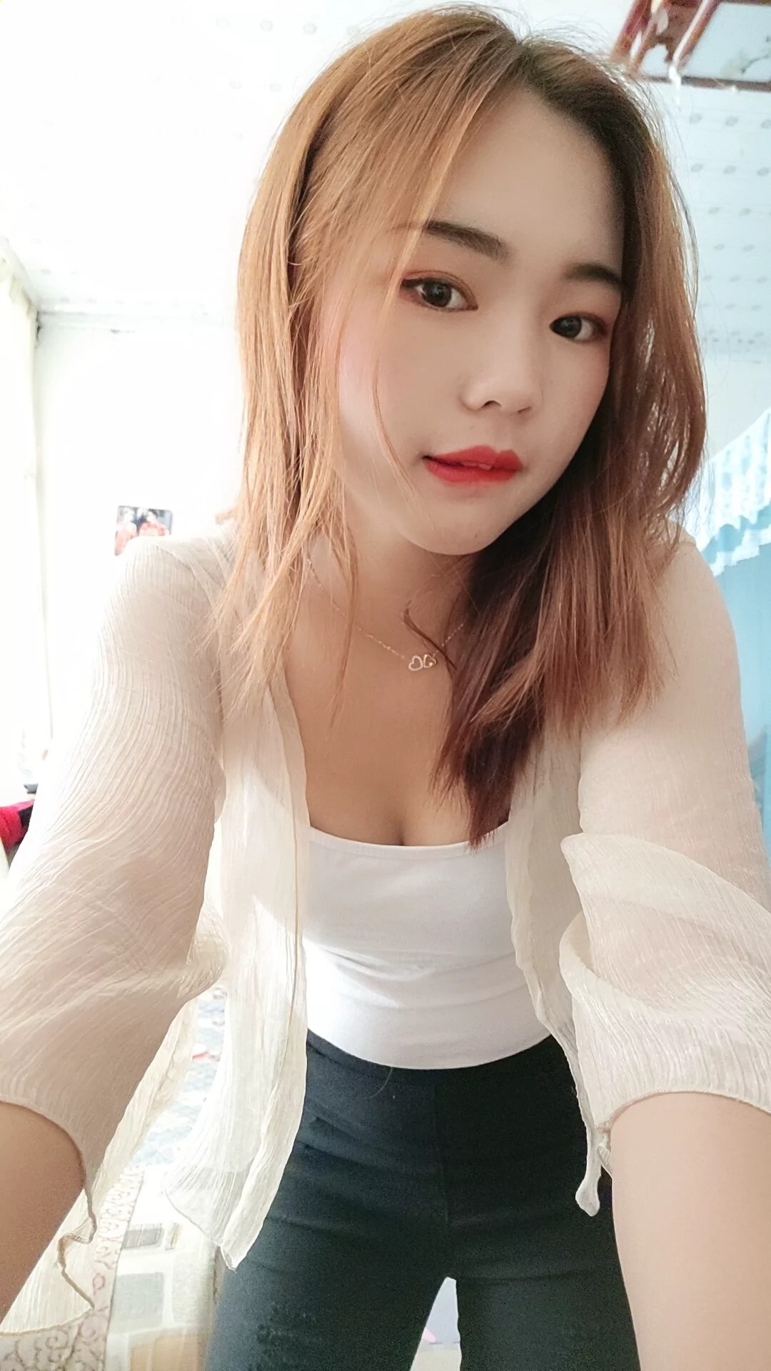阿桃黑丝紧身裤SN73
