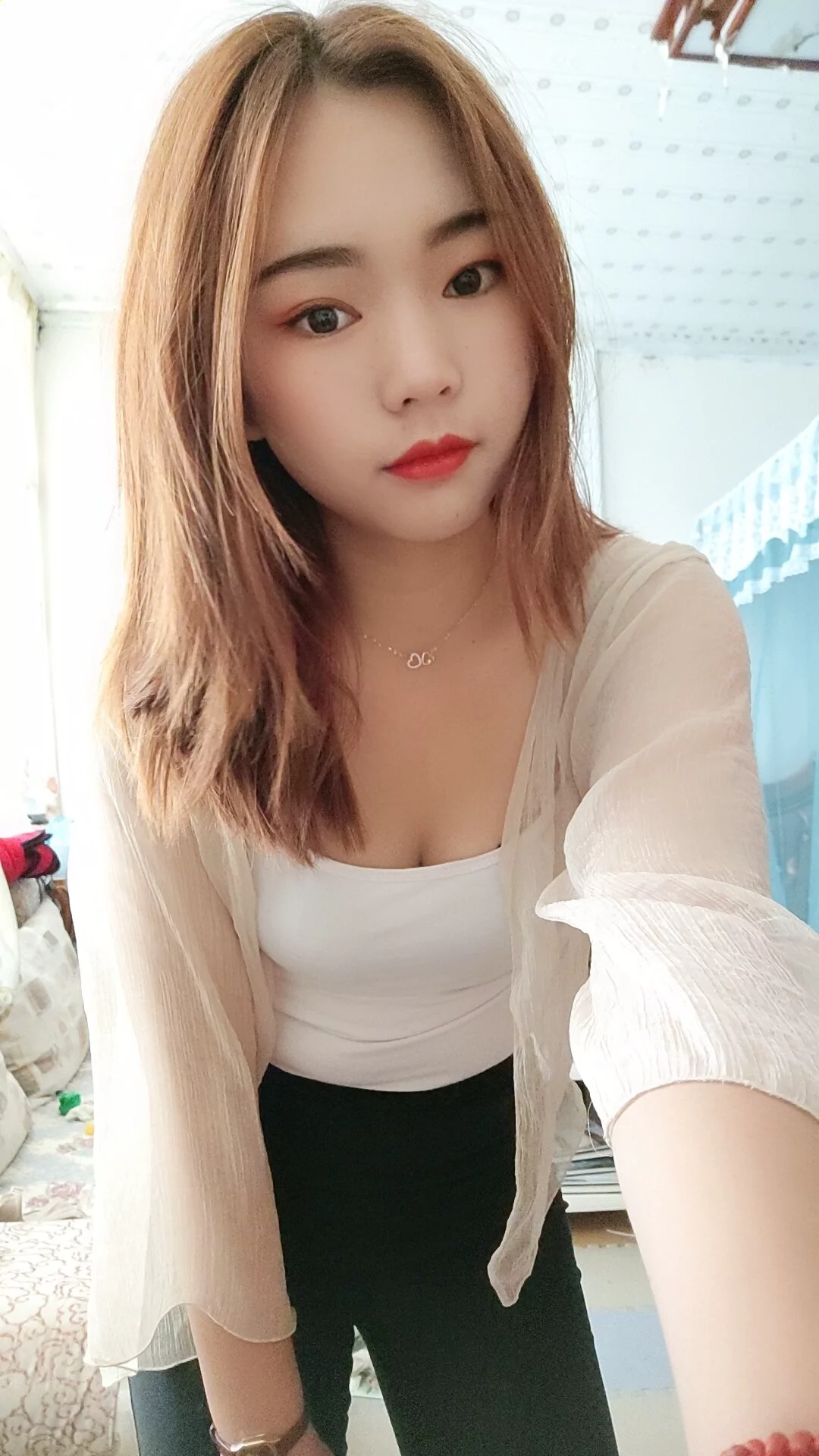 阿桃黑丝紧身裤SN73
