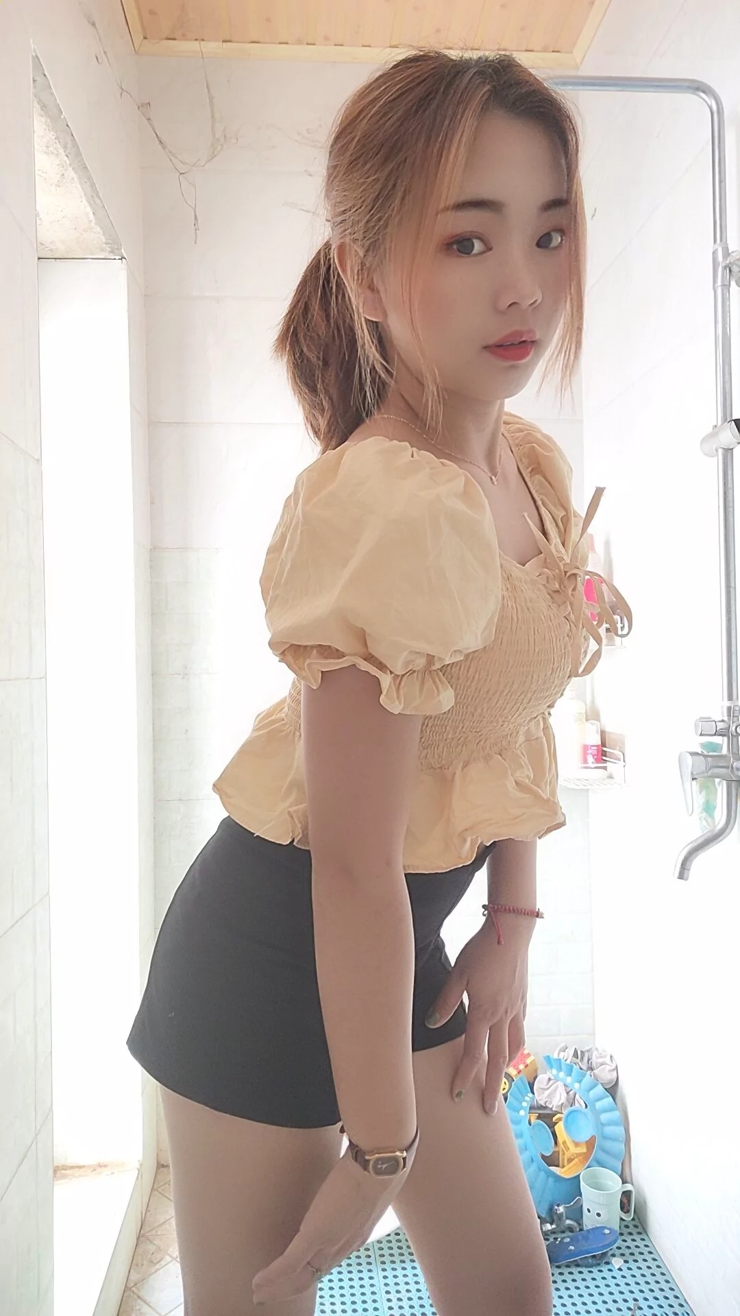 阿桃黑色短裤SN76