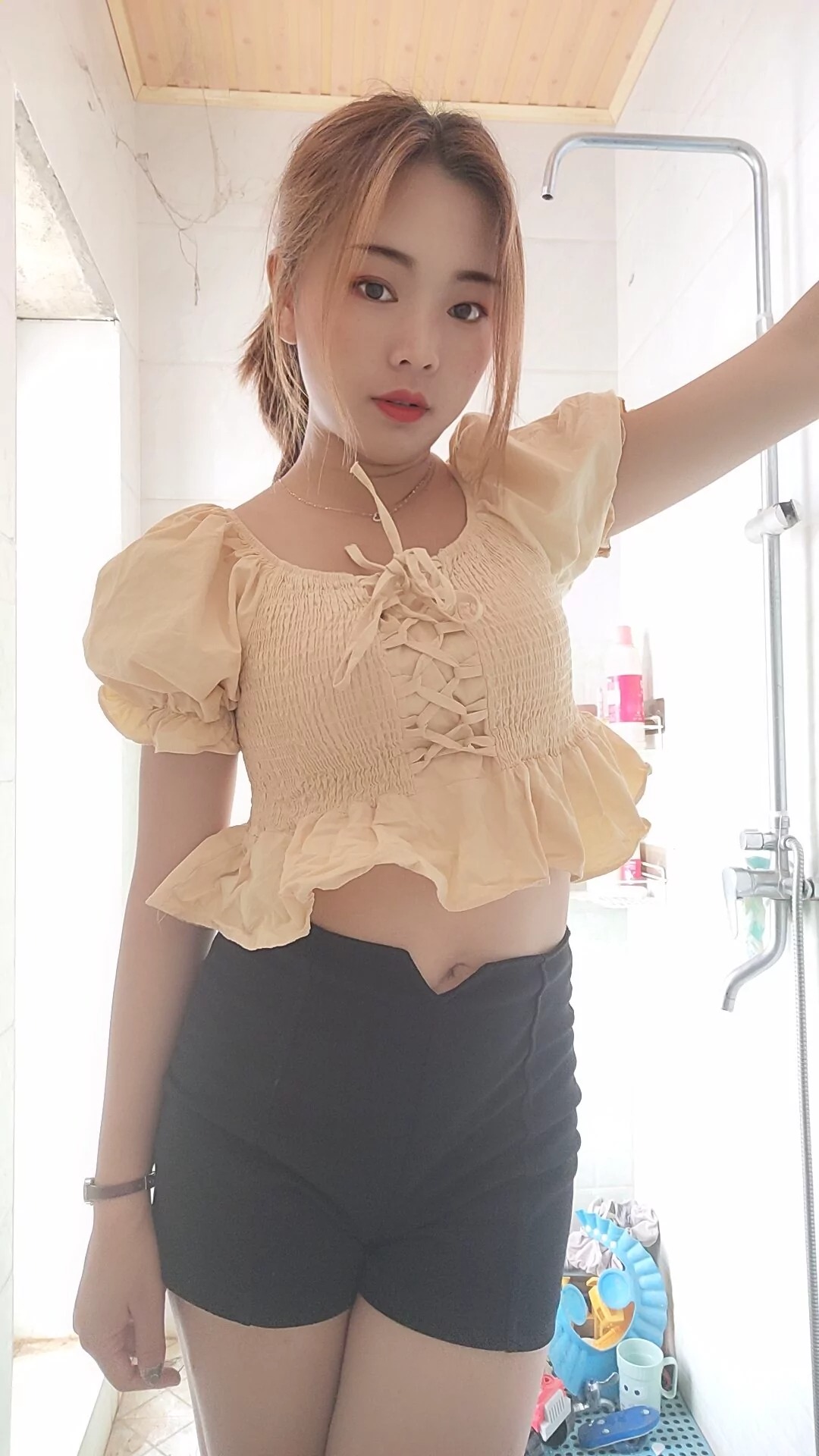 阿桃黑色短裤SN76