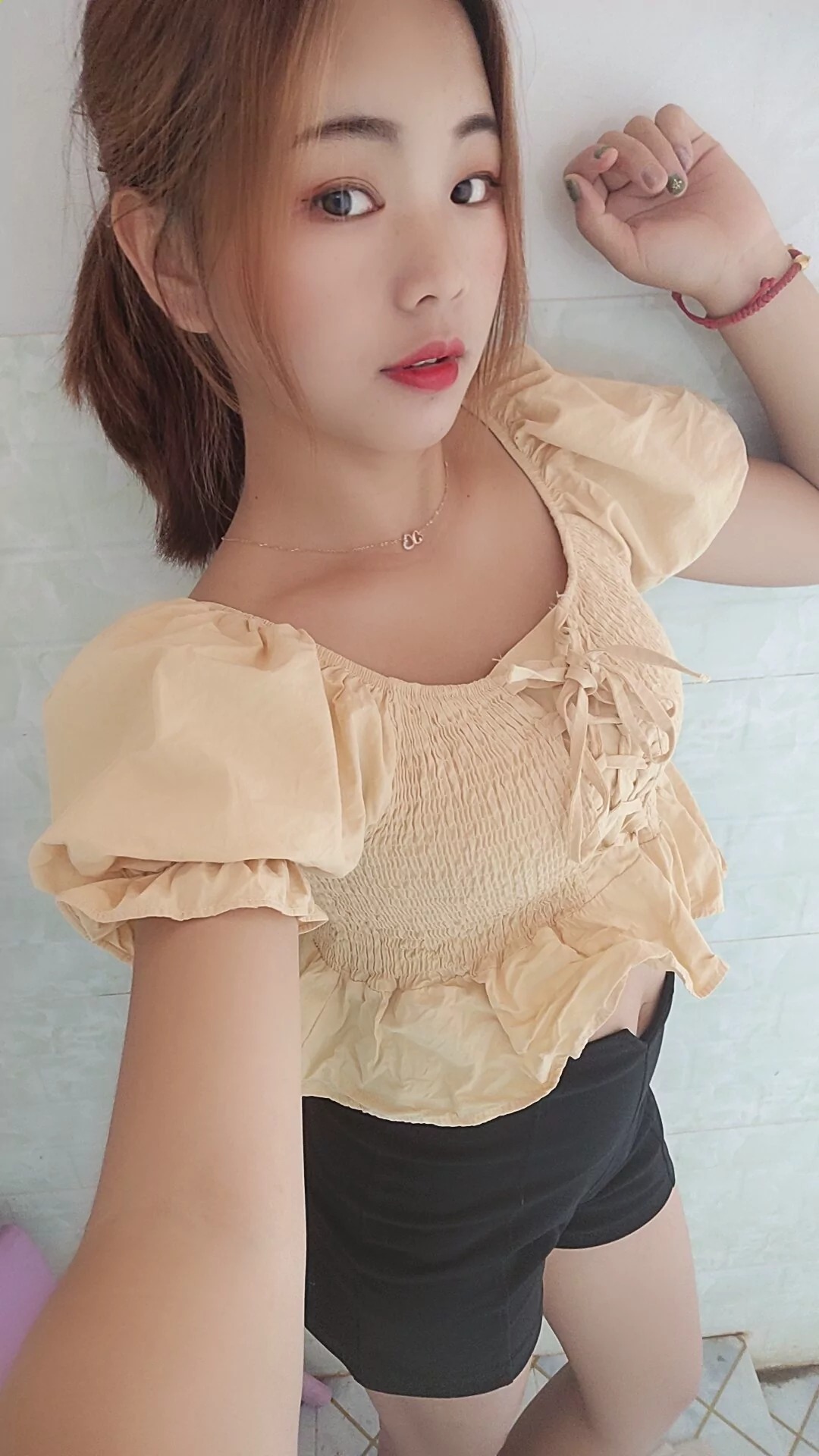 阿桃黑色短裤SN82
