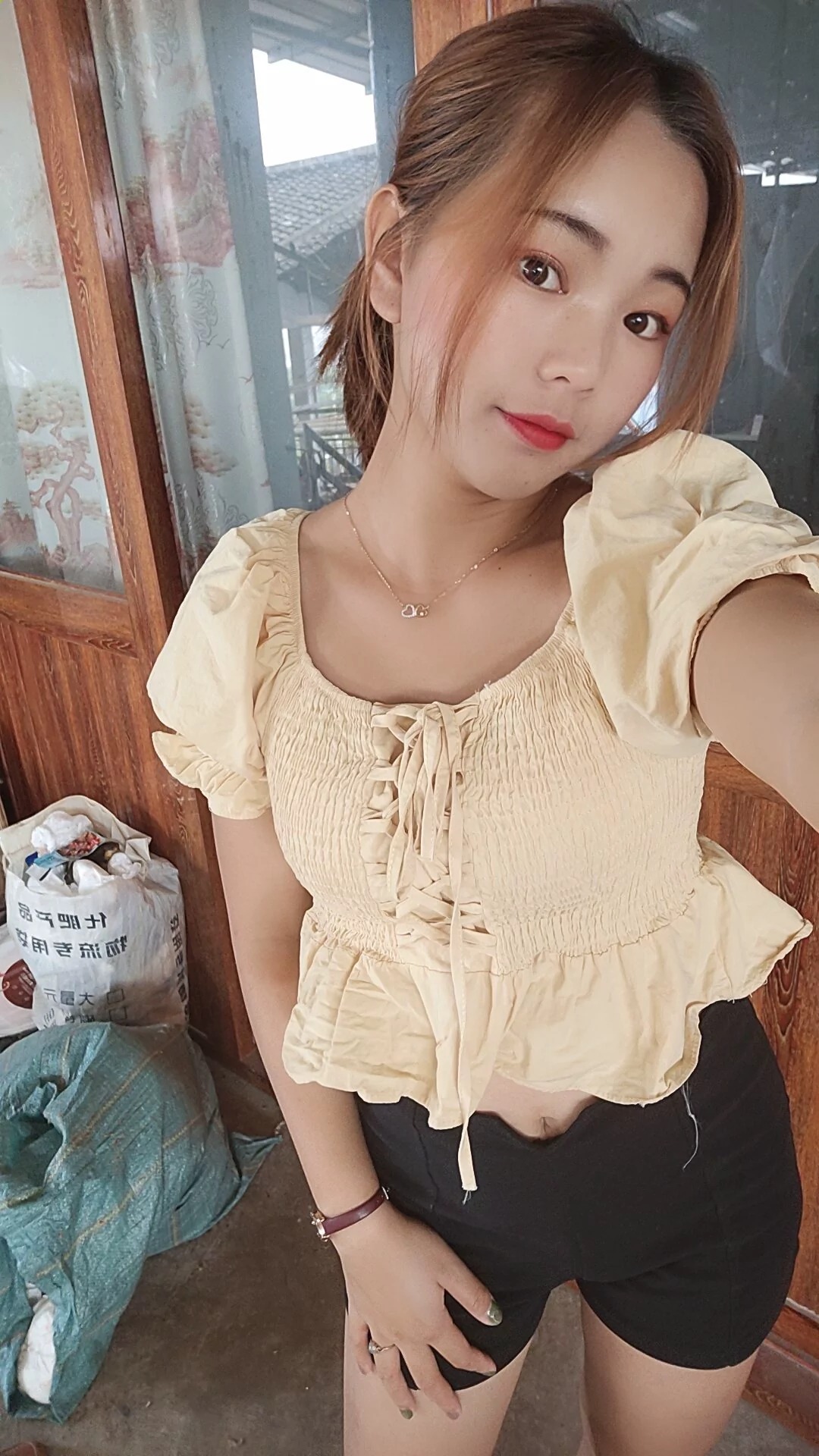 阿桃黑色短裤SN82