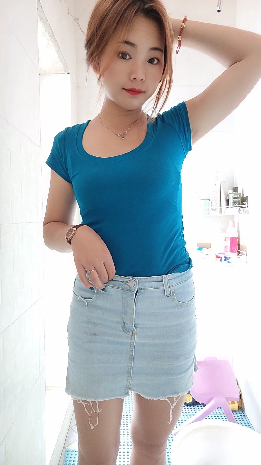 阿桃牛仔超短裙SN89