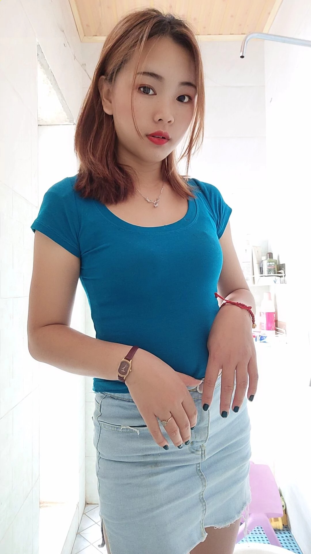 阿桃牛仔超短裙SN89