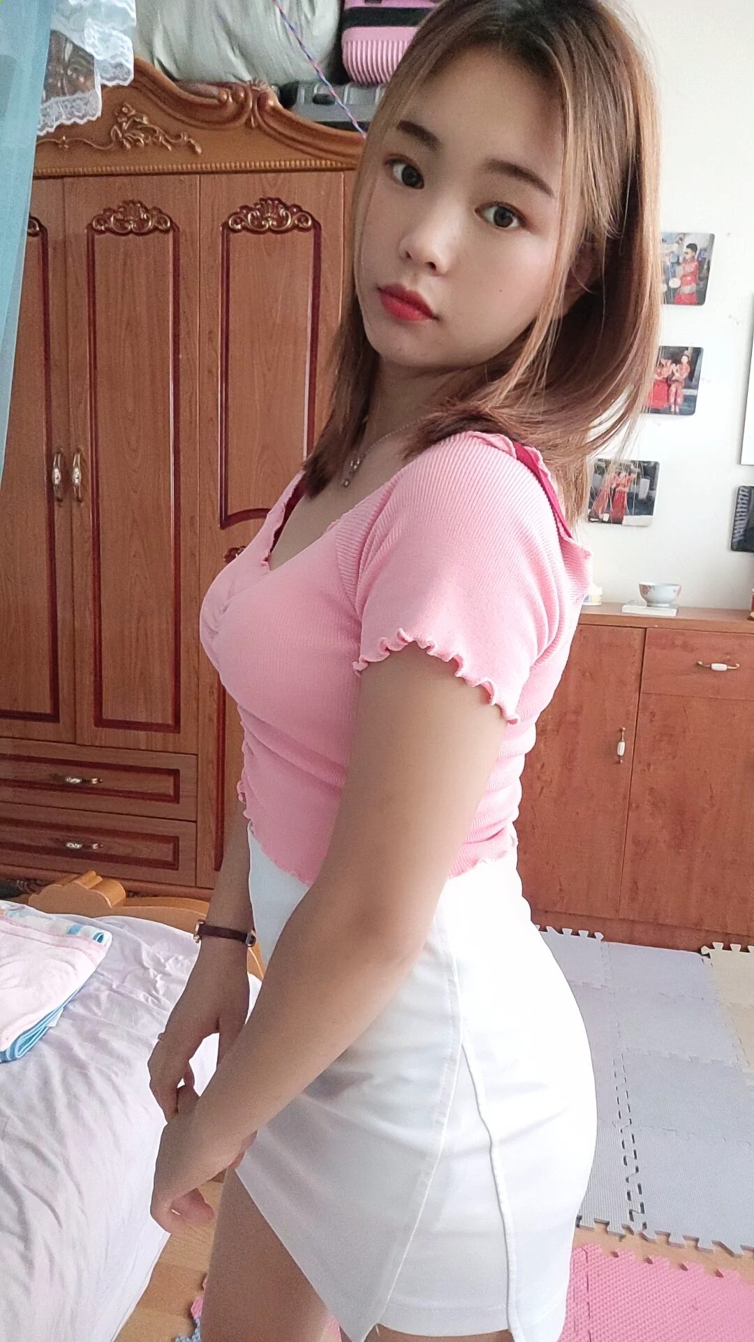 阿桃白色包臀裙SN93