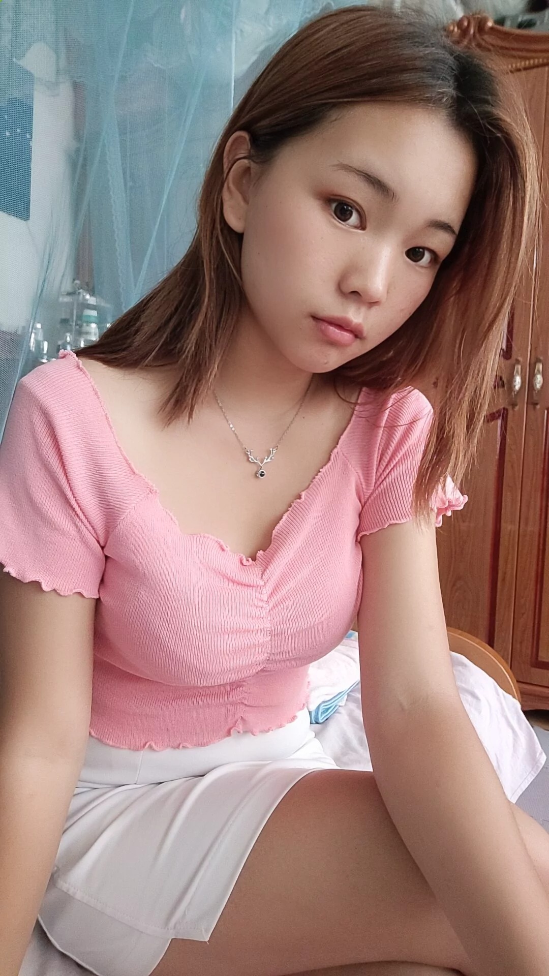 阿桃白色包臀裙SN93