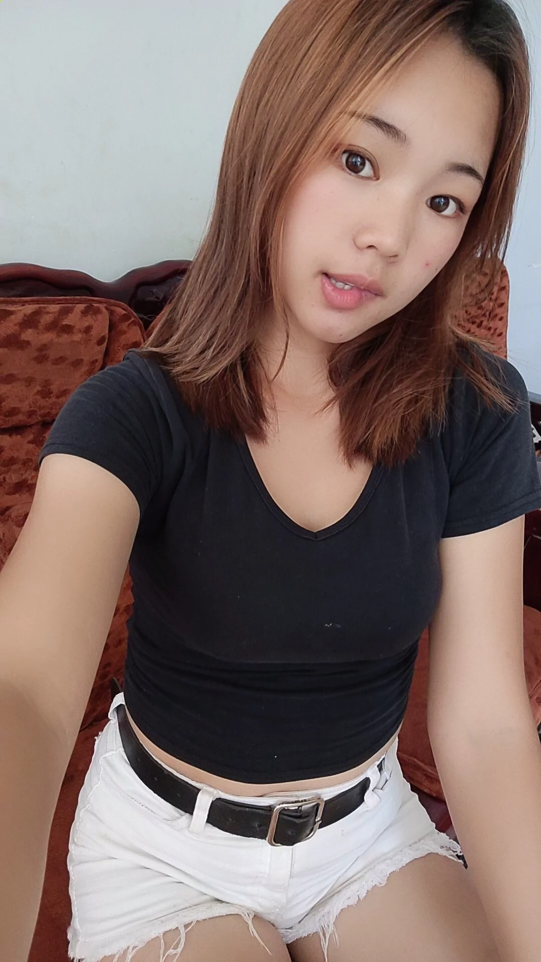 阿桃白色超短裤SN96