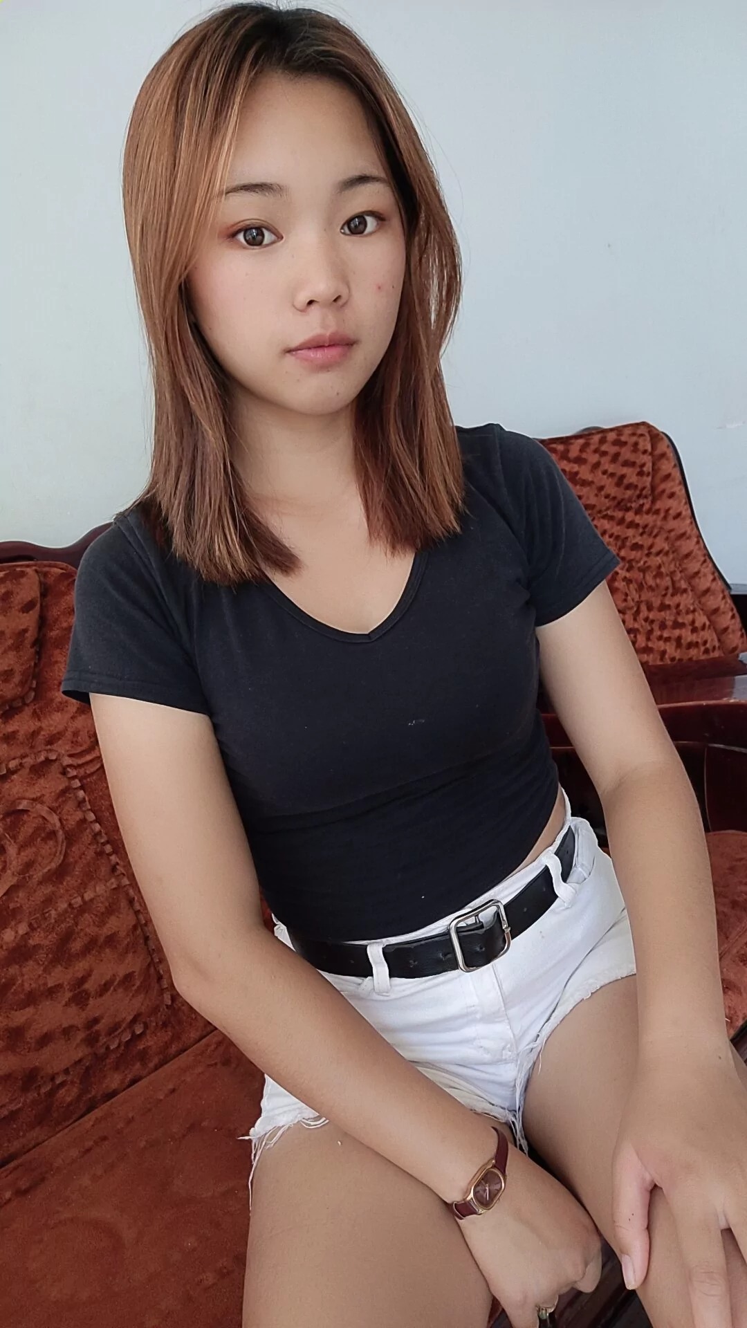阿桃白色超短裤SN96
