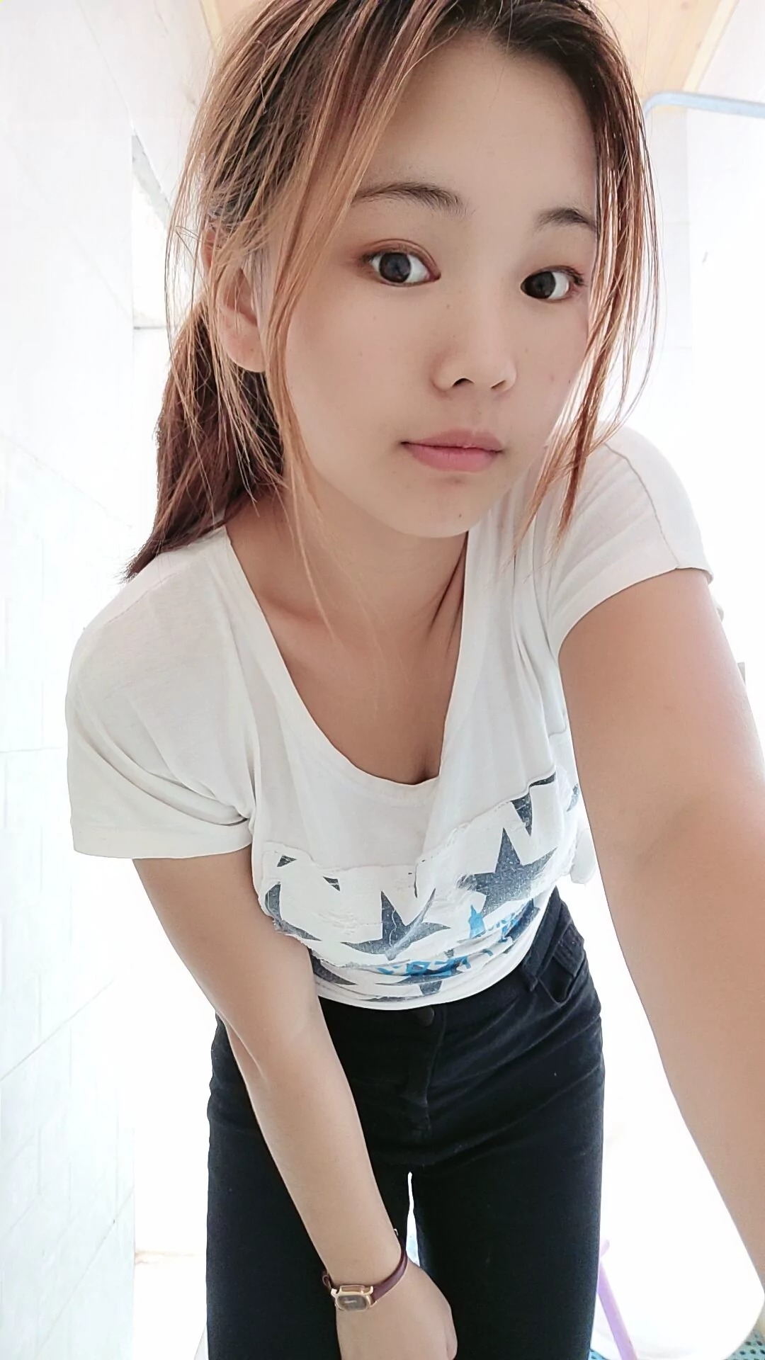 阿桃黑色紧身裤SN99