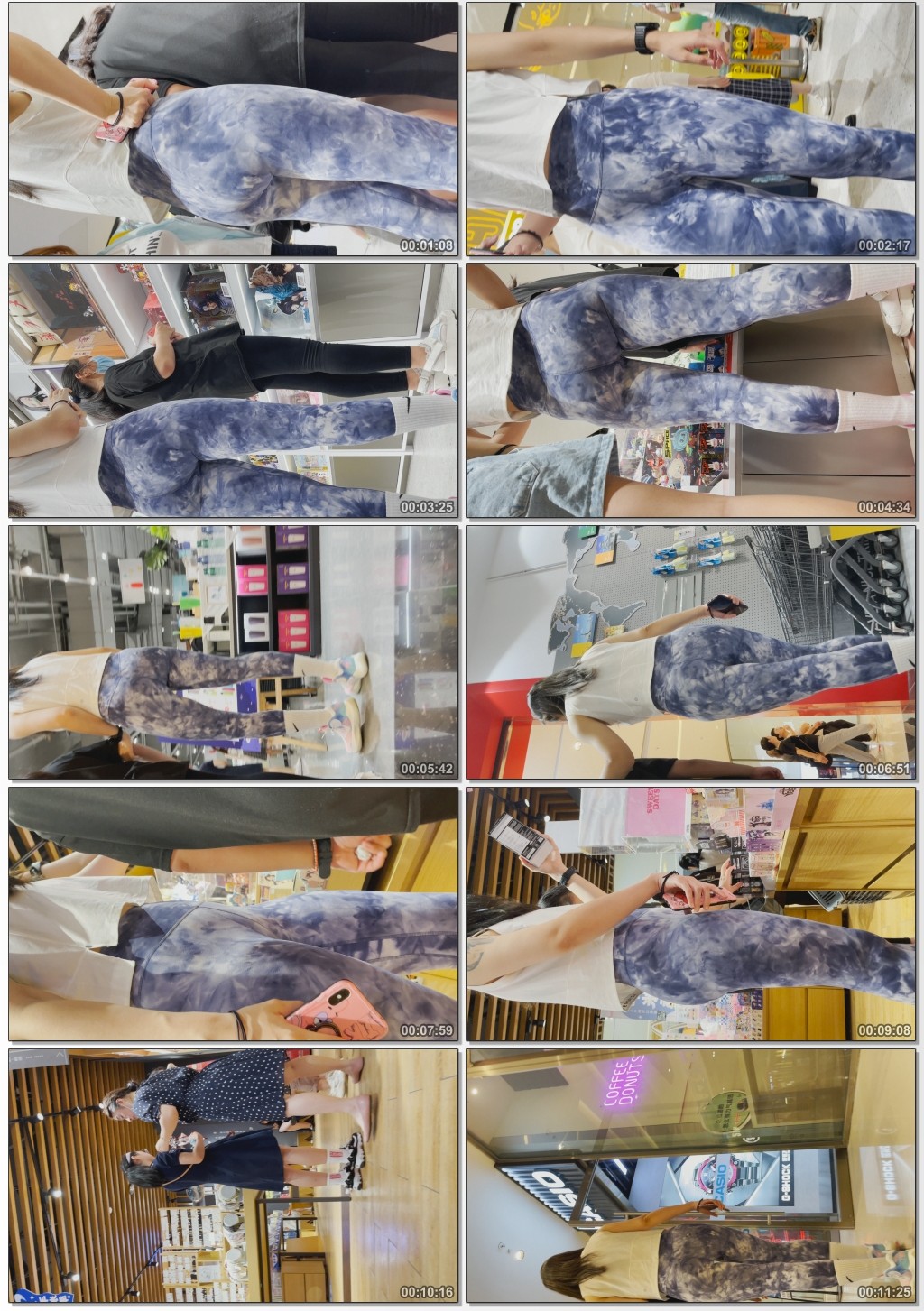 〖精品/紧身裤〗花紧身裤美女翘臀